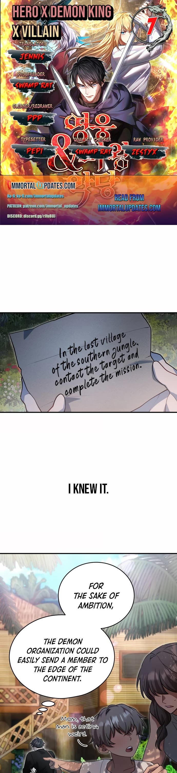 The Hero, the Demon, and the Villain Chapter 7 page 1 - Chapter 7