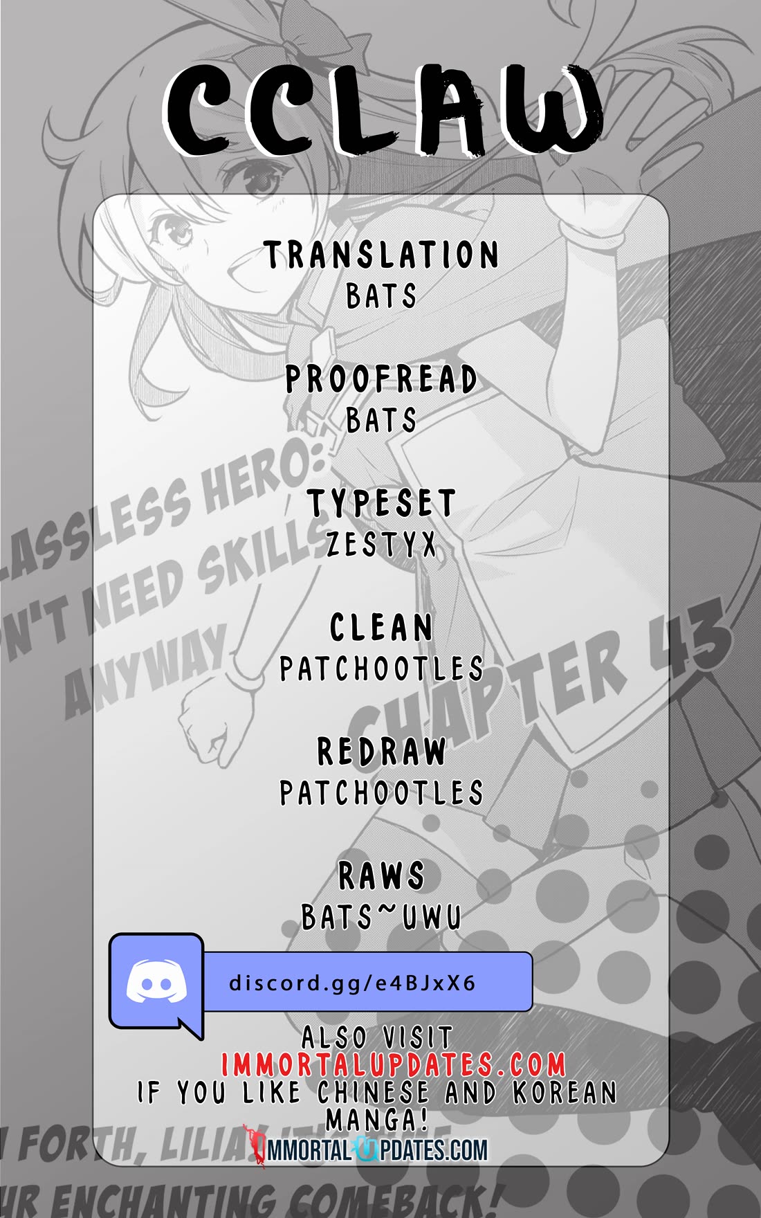 The Hero Who Has No Class. I Don't Need Any Skills, It's Okay. Chapter 43 page 1 - Chapter 43