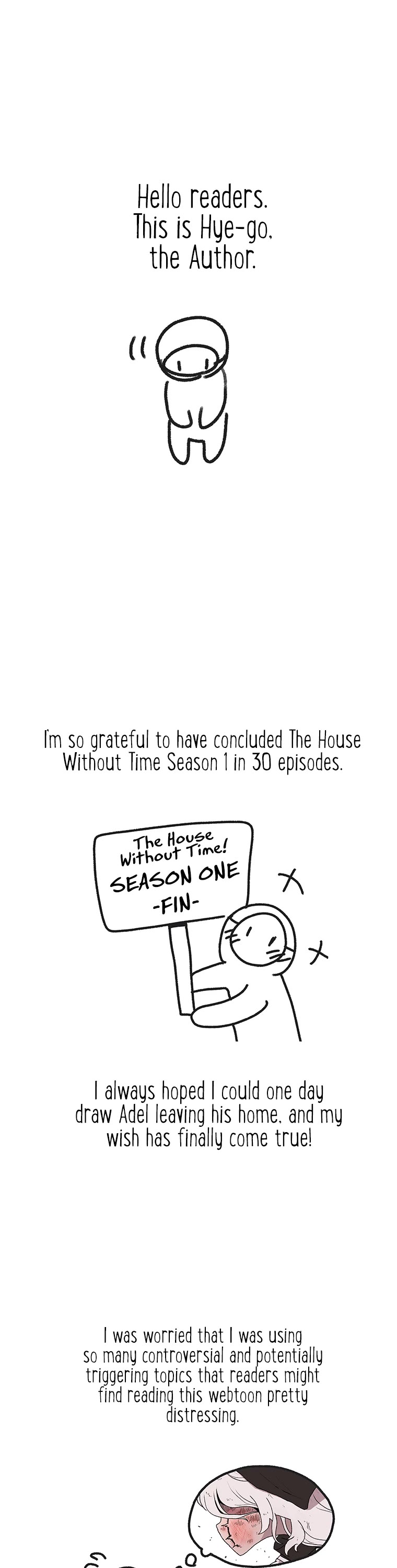 The House Without Time Chapter 30.5 page 1 - Chapter 30.5: Season 1 - END [Authors Notes]