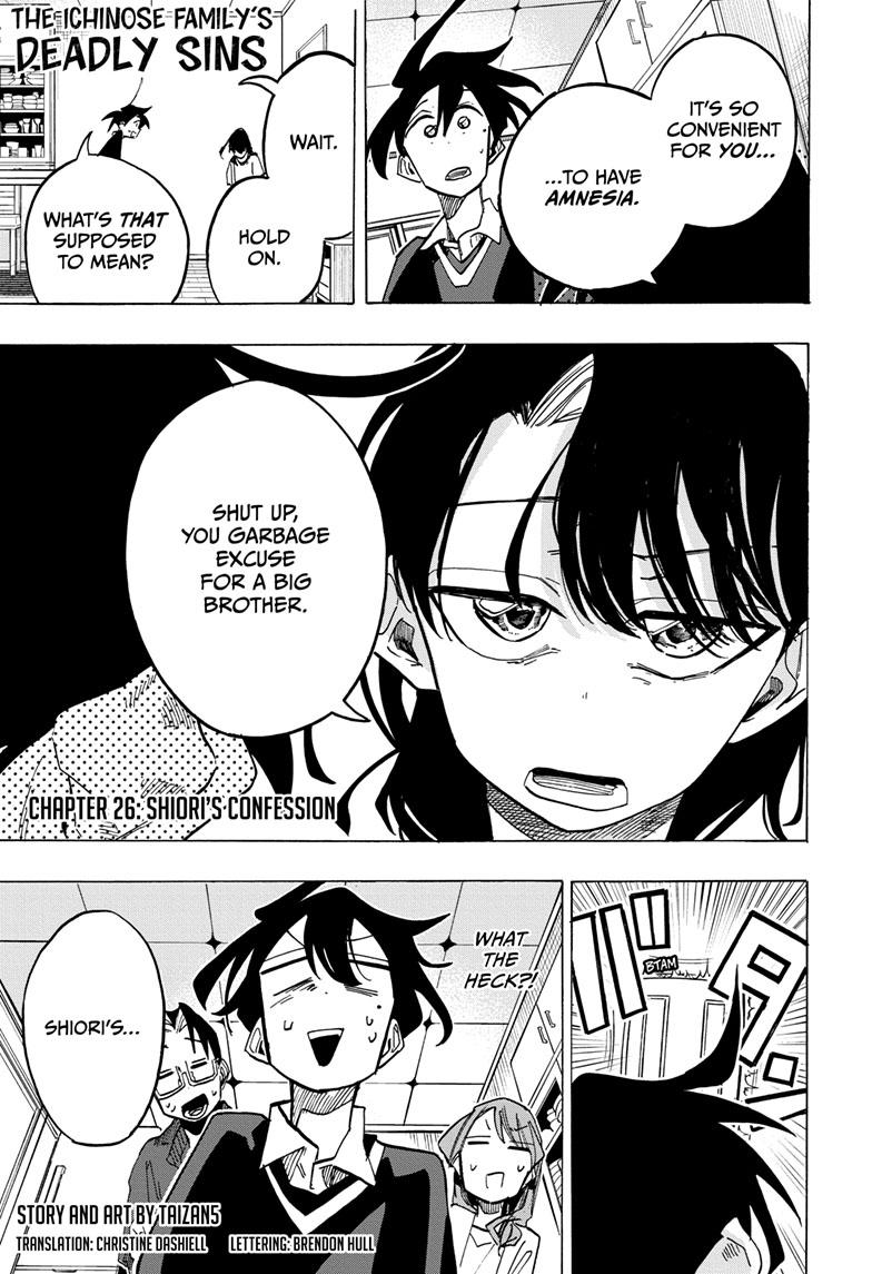 The Ichinose Family's Deadly Sins Chapter 26 page 1 - Chapter 26
