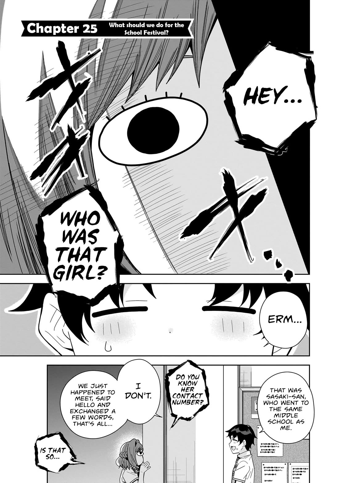 The Idol Girl in My Class Is Acting Suspiciously Chapter 25 page 1 - Chapter 25: What should we do for the school festival?