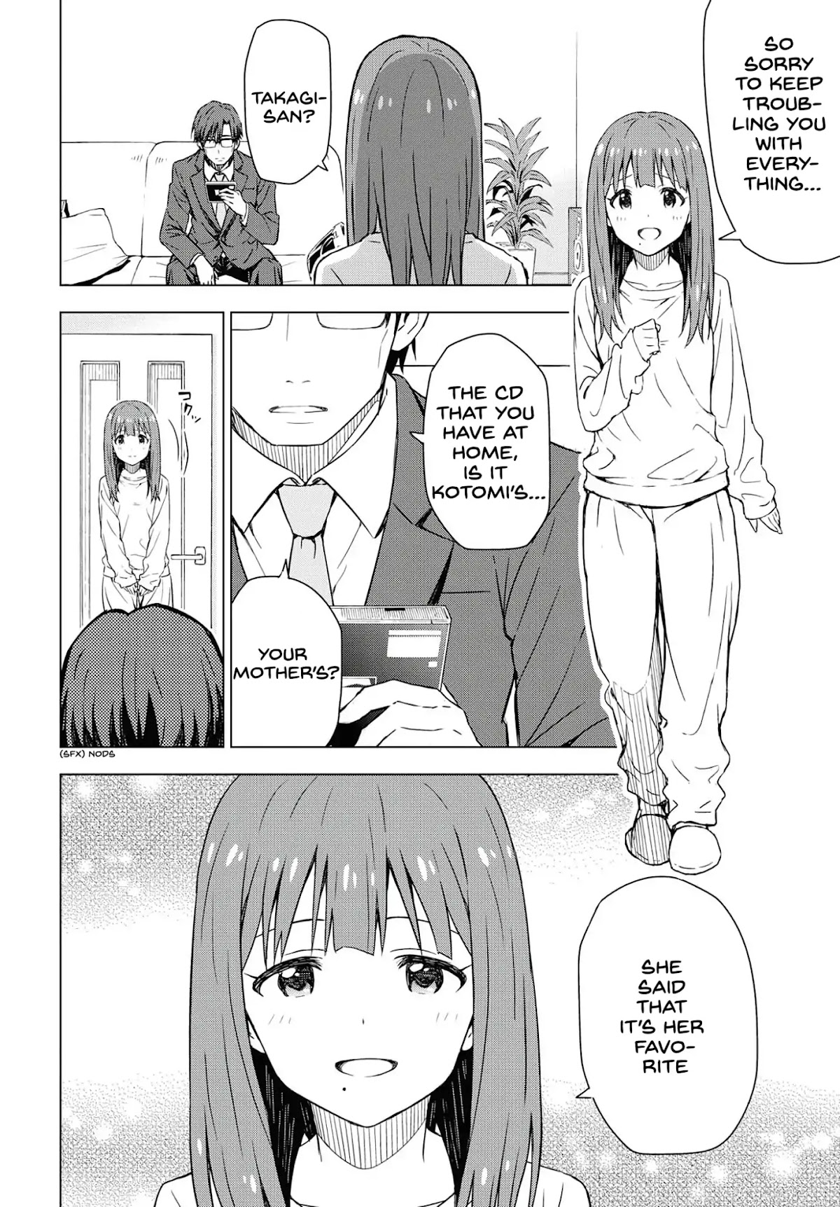 THE iDOLM@STER: Asayake wa Koganeiro Chapter 16 page 6 - Chapter 16: The Truth About Kotomi That Takagi Will Tell