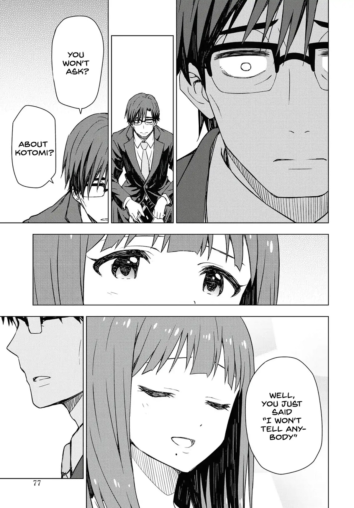 THE iDOLM@STER: Asayake wa Koganeiro Chapter 16 page 7 - Chapter 16: The Truth About Kotomi That Takagi Will Tell