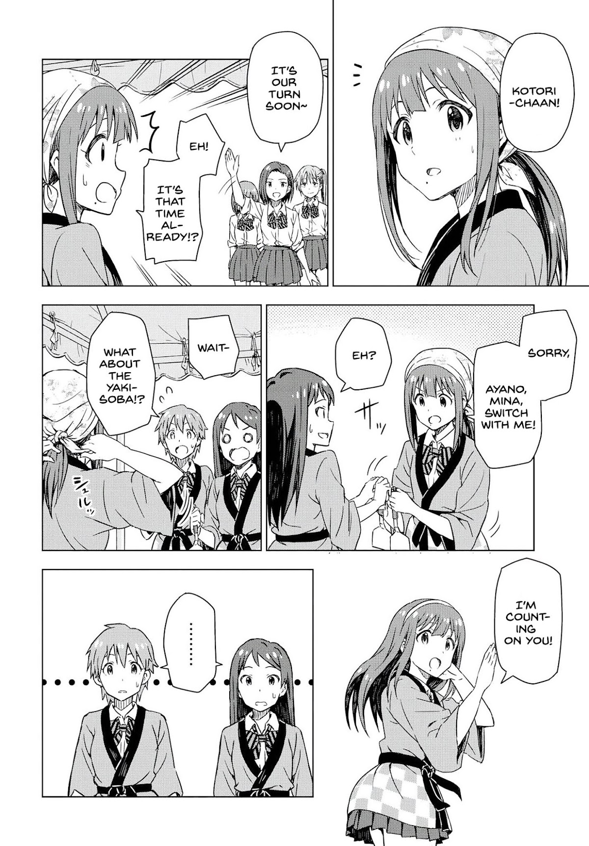 THE iDOLM@STER: Asayake wa Koganeiro Chapter 20 page 12 - Chapter 20: School Festival, Open!