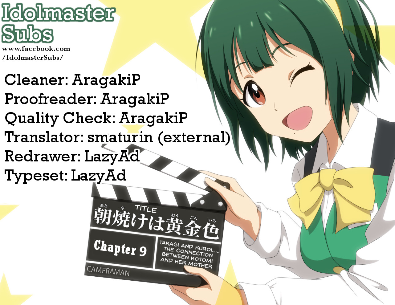 THE iDOLM@STER: Asayake wa Koganeiro Chapter 9 page 13 - Chapter 9: Takagi and Kuroi…. The Connection Between Kotomi and Her Mother