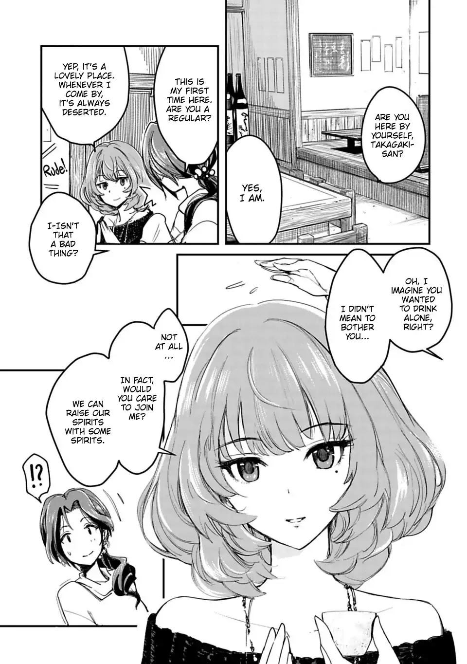 THE iDOLM@STER Cinderella Girls - After20 Chapter 1 page 13 - Chapter 1: Kawashima Mizuki, Tempura, and Sake