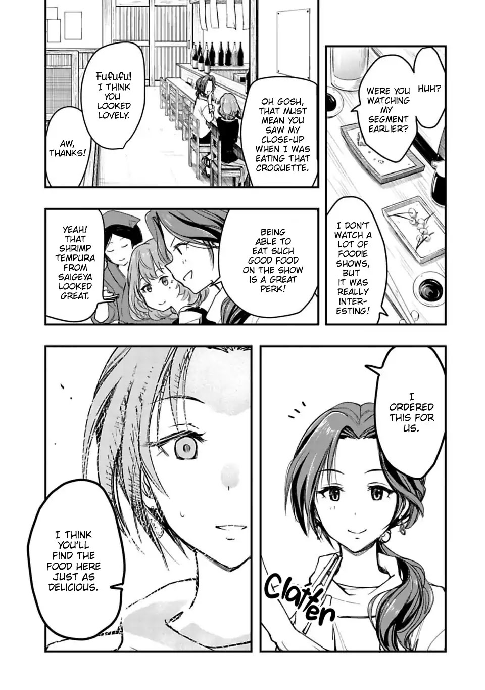 THE iDOLM@STER Cinderella Girls - After20 Chapter 1 page 15 - Chapter 1: Kawashima Mizuki, Tempura, and Sake
