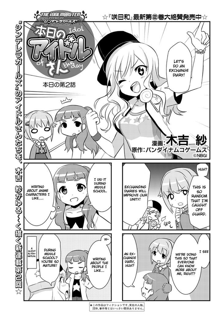 The Idolm@ster: Cinderella Girls - Honjitsu no Idol-san Chapter 2 page 2 - Chapter 2
