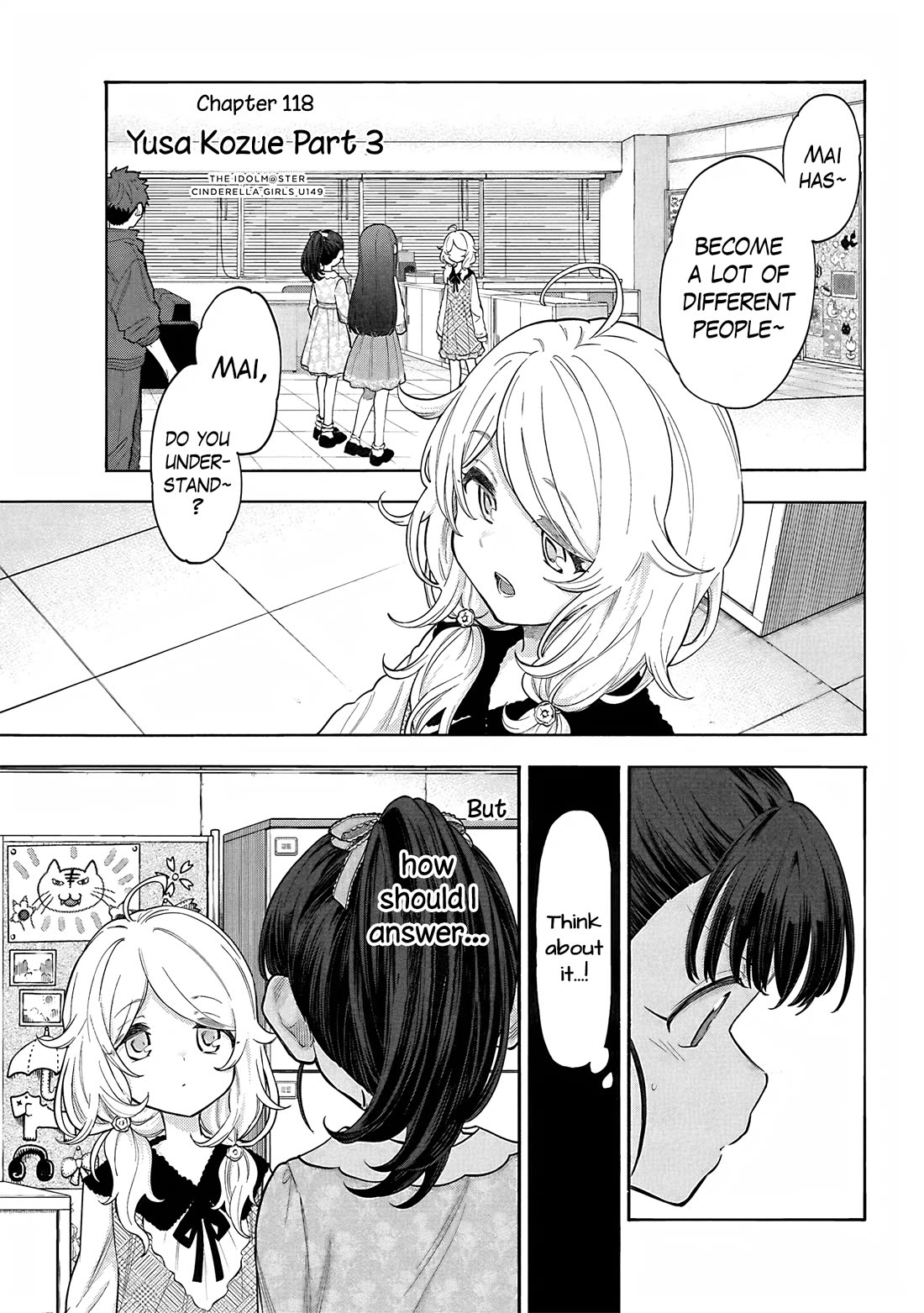 THE iDOLM@STER Cinderella Girls - U149 Chapter 121 page 1 - Chapter 121: Yusa Kozue Part 3
