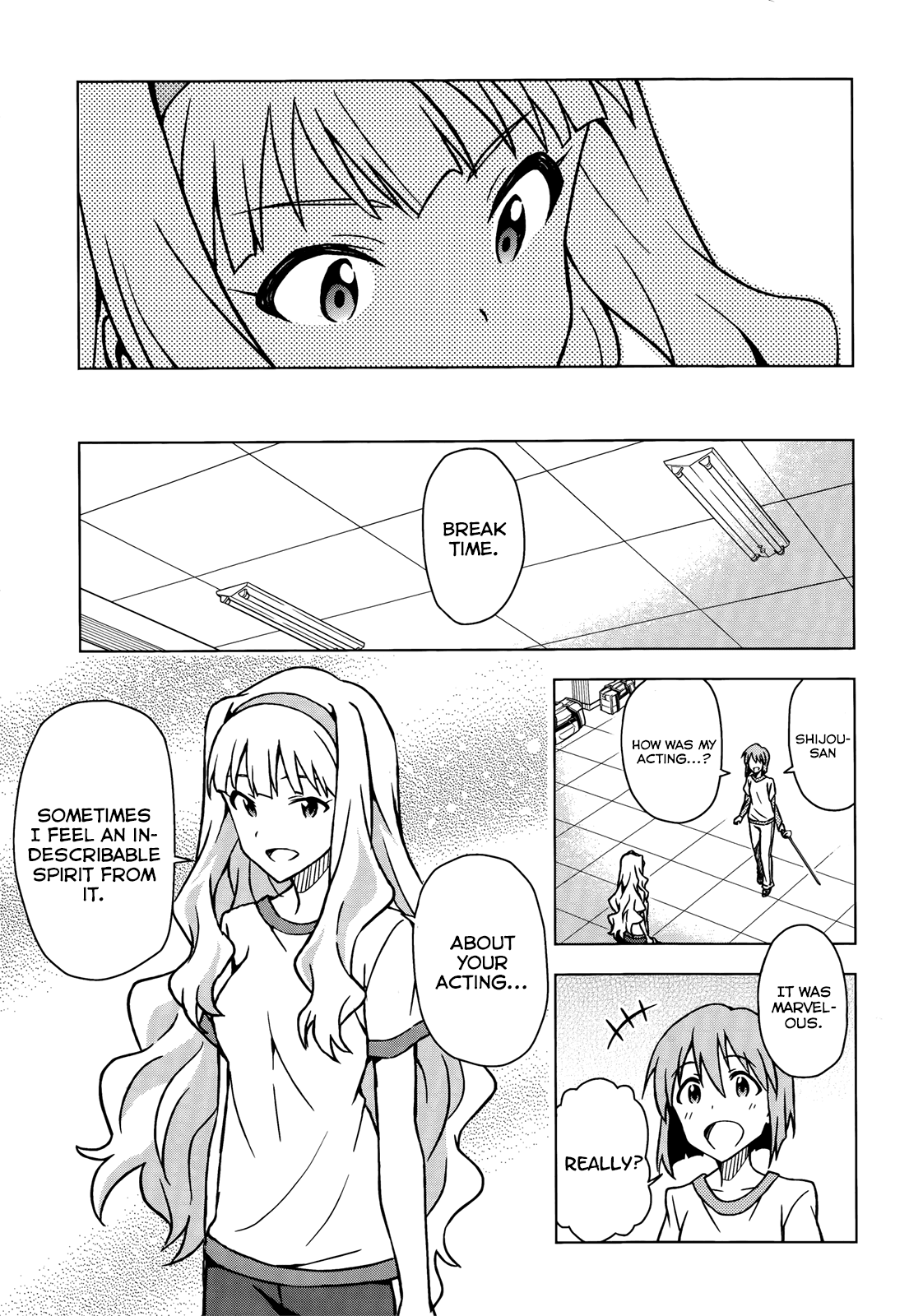 The Idolm@ster (Mana) Chapter 0 page 14 - Chapter 0: (Movie Special) To the Other Side of the Sparkle! -signs-