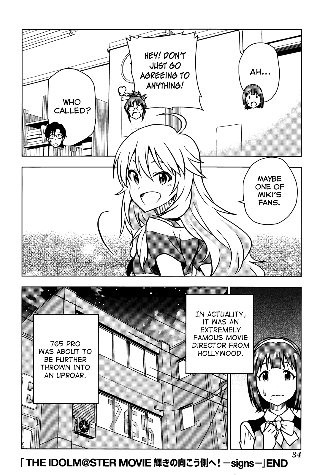 The Idolm@ster (Mana) Chapter 0 page 34 - Chapter 0: (Movie Special) To the Other Side of the Sparkle! -signs-