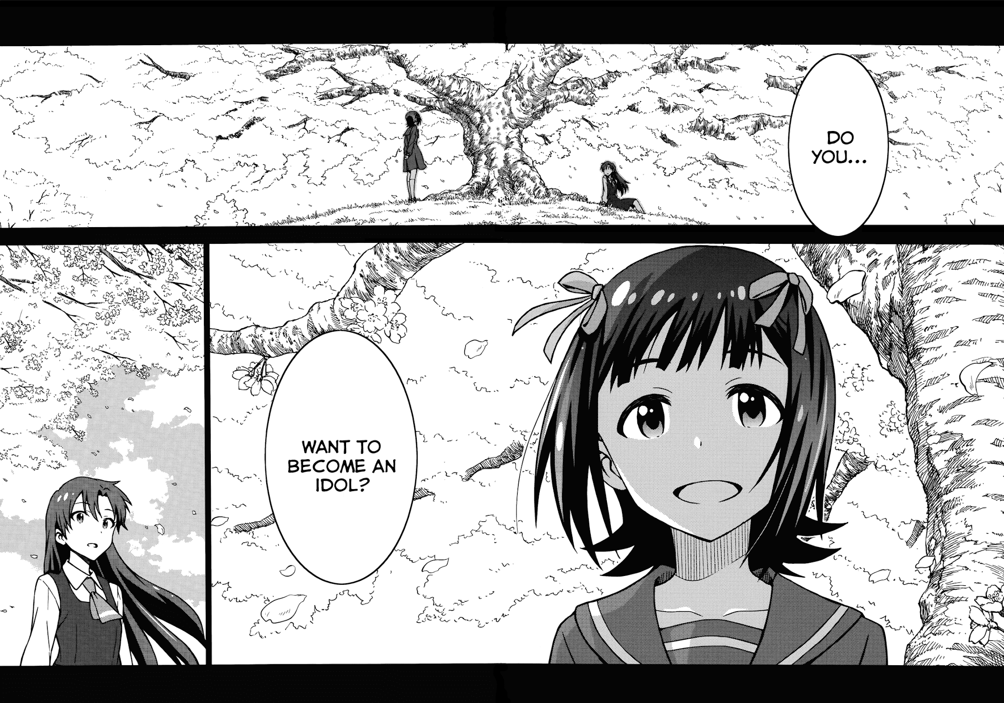 The Idolm@ster (Mana) Chapter 0 page 4 - Chapter 0: (Movie Special) To the Other Side of the Sparkle! -signs-