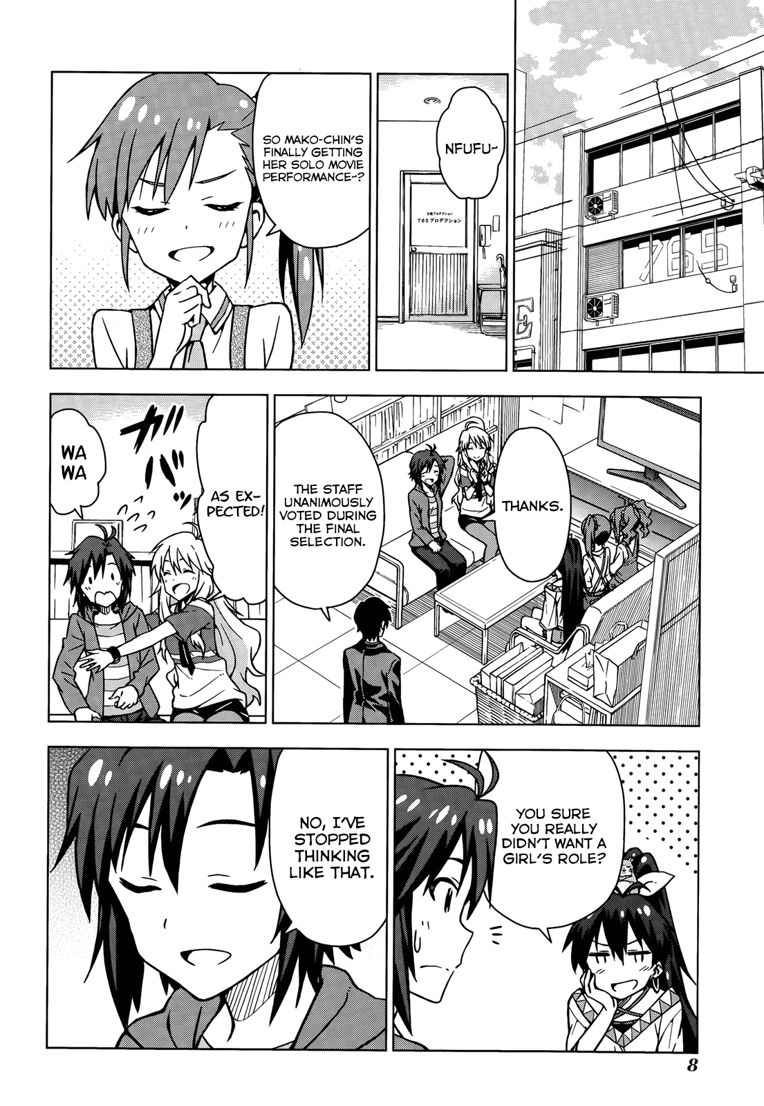 The Idolm@ster (Mana) Chapter 0 page 9 - Chapter 0: (Movie Special) To the Other Side of the Sparkle! -signs-