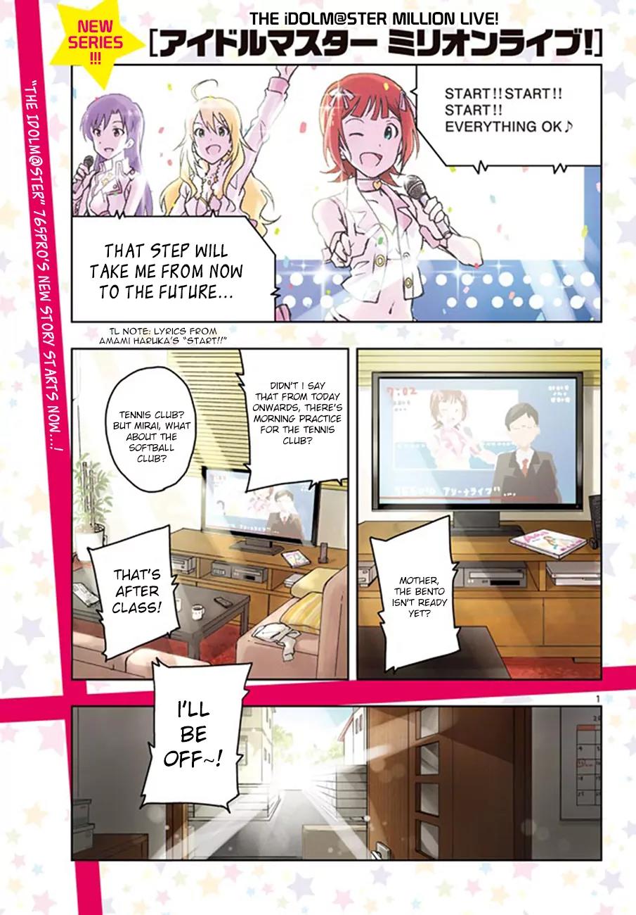 THE iDOLM@STER - Million Live! Chapter 1 page 1 - Chapter 1: Overflowing Dreams