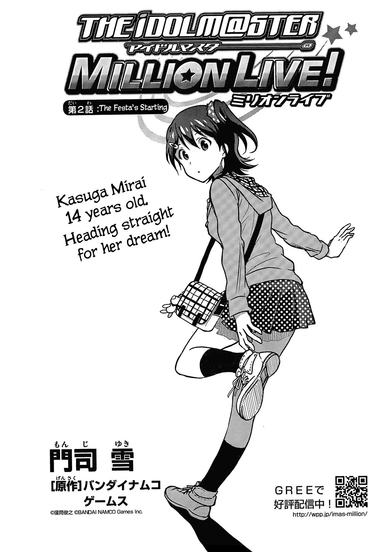 THE iDOLM@STER - Million Live! Chapter 2 page 1 - Chapter 2: The Festa's Starting