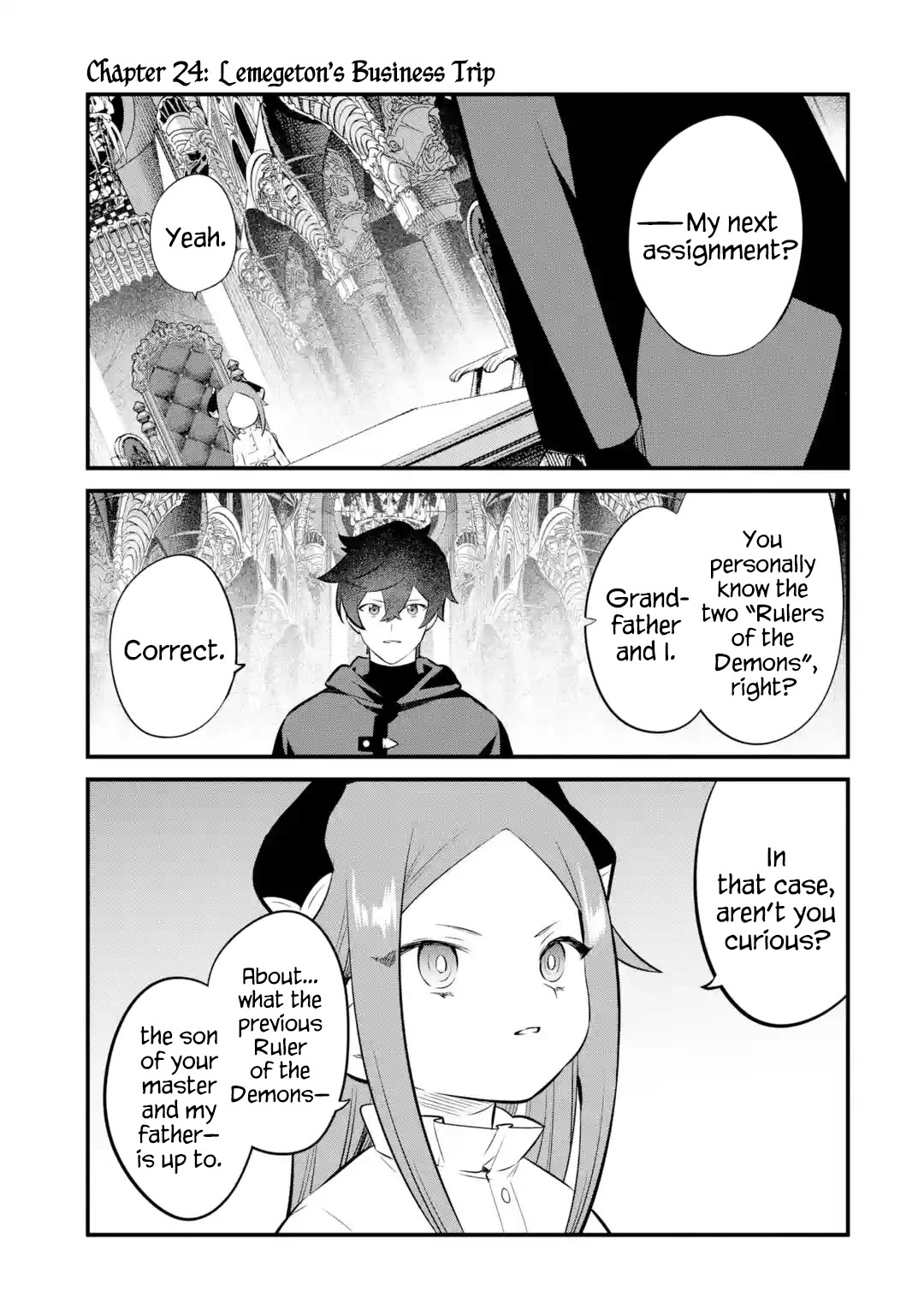 The Impregnable Demon King's Castle and the Expelled Black Mage of the Hero's Party Chapter 24 page 1 - Chapter 24: Lemegeton's Business Trip
