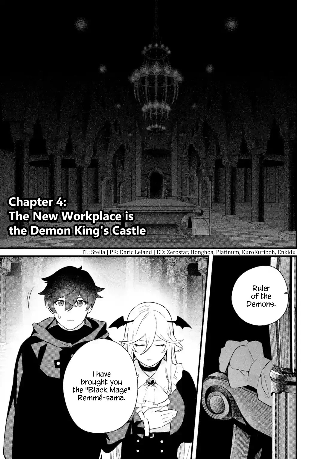 The Impregnable Demon King's Castle and the Expelled Black Mage of the Hero's Party Chapter 4 page 1 - Chapter 4: The New Workplace is the Demon King's Castle