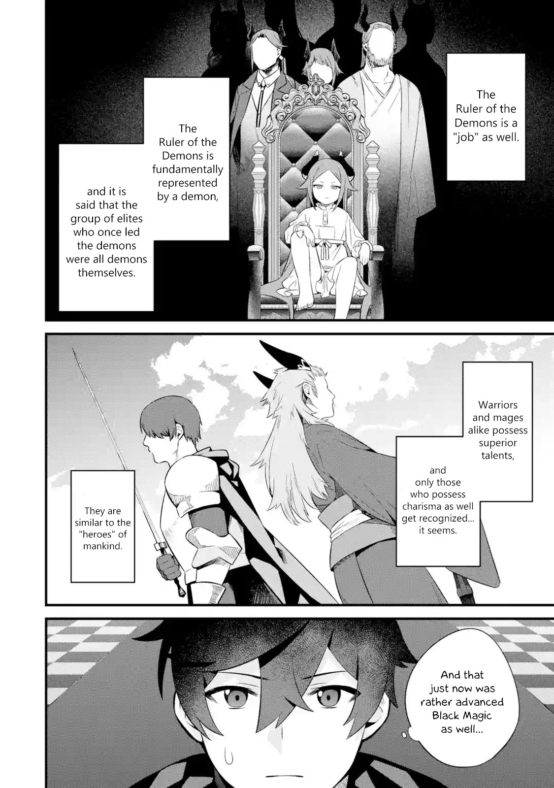 The Impregnable Demon King's Castle and the Expelled Black Mage of the Hero's Party Chapter 5 page 4 - Chapter 5: The Four Heavenly Kings and Staff Officer Jobs