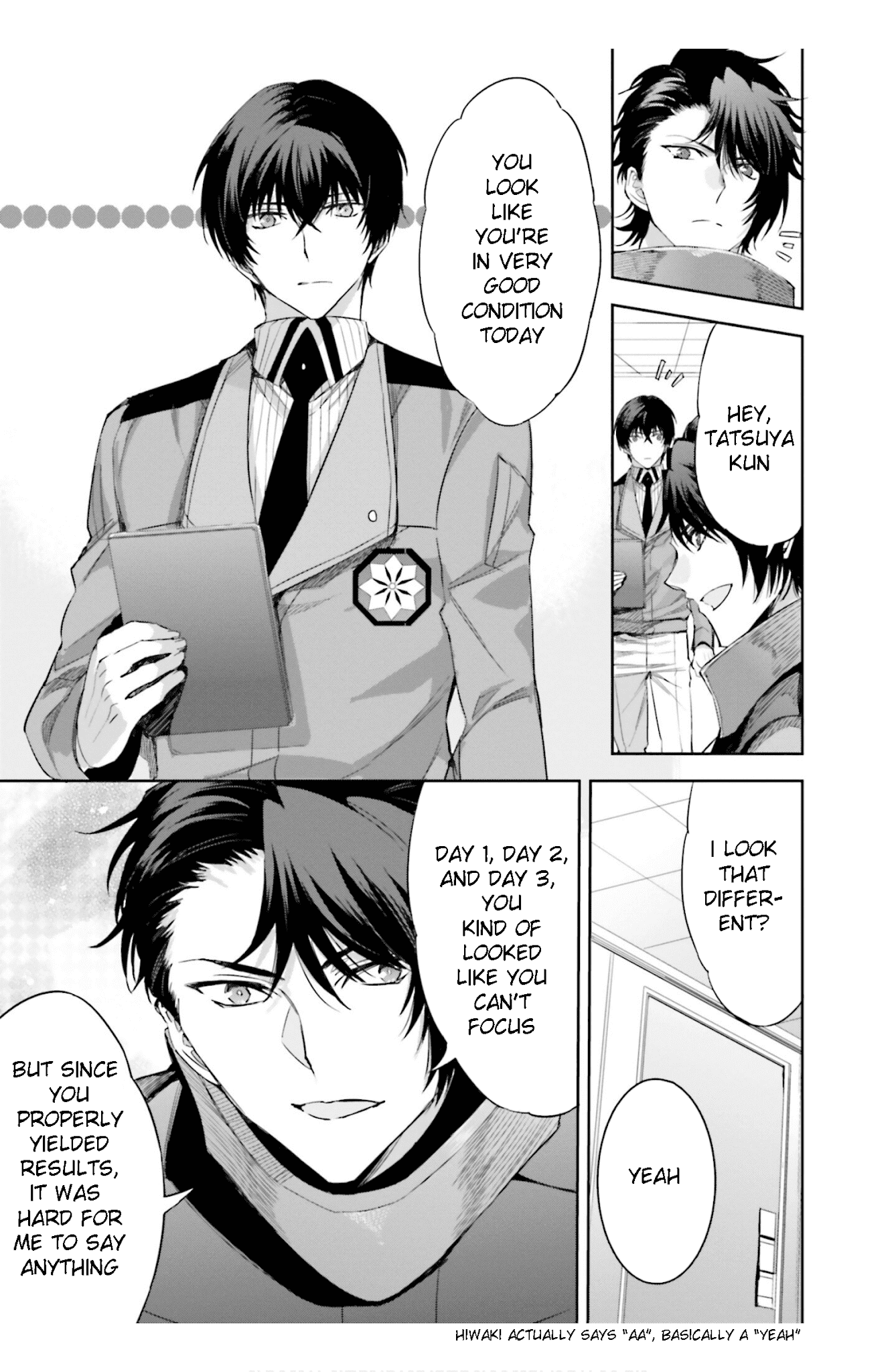 The Irregular at Magic High School: Steeplechase Arc Chapter 16 page 9 - Chapter 16: Fukuchou, soshite shinjinsen - Recovery, and then amateur matches