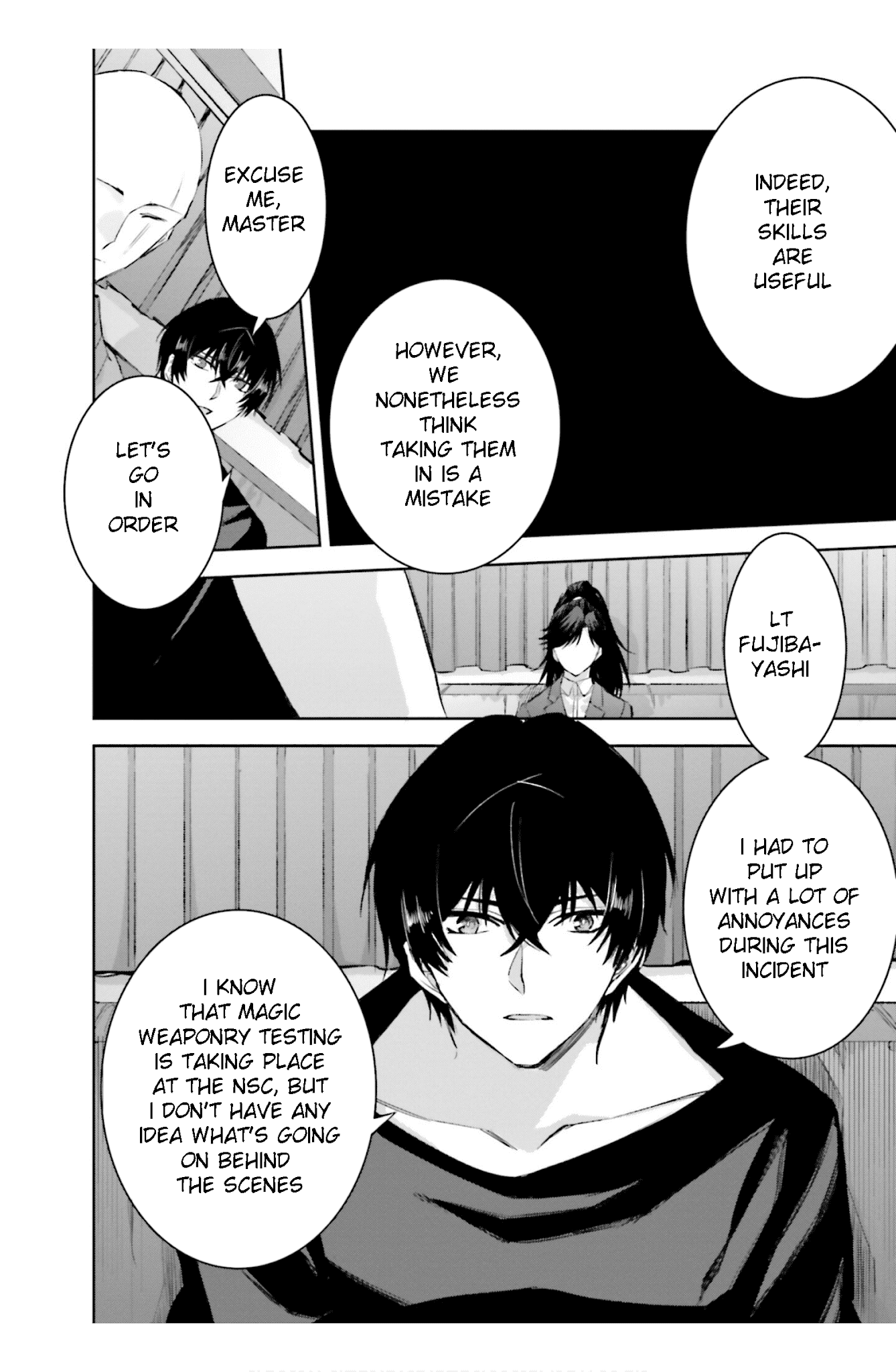 The Irregular at Magic High School: Steeplechase Arc Chapter 17 page 28 - Chapter 17: Kokonokame, tookame, yoru - Day nine, day ten, night