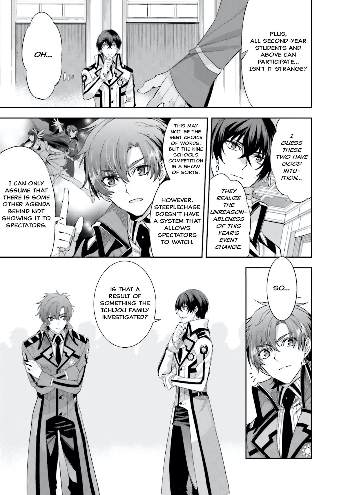 The Irregular at Magic High School: Steeplechase Arc Chapter 9 page 5 - Chapter 9: The Presentiment