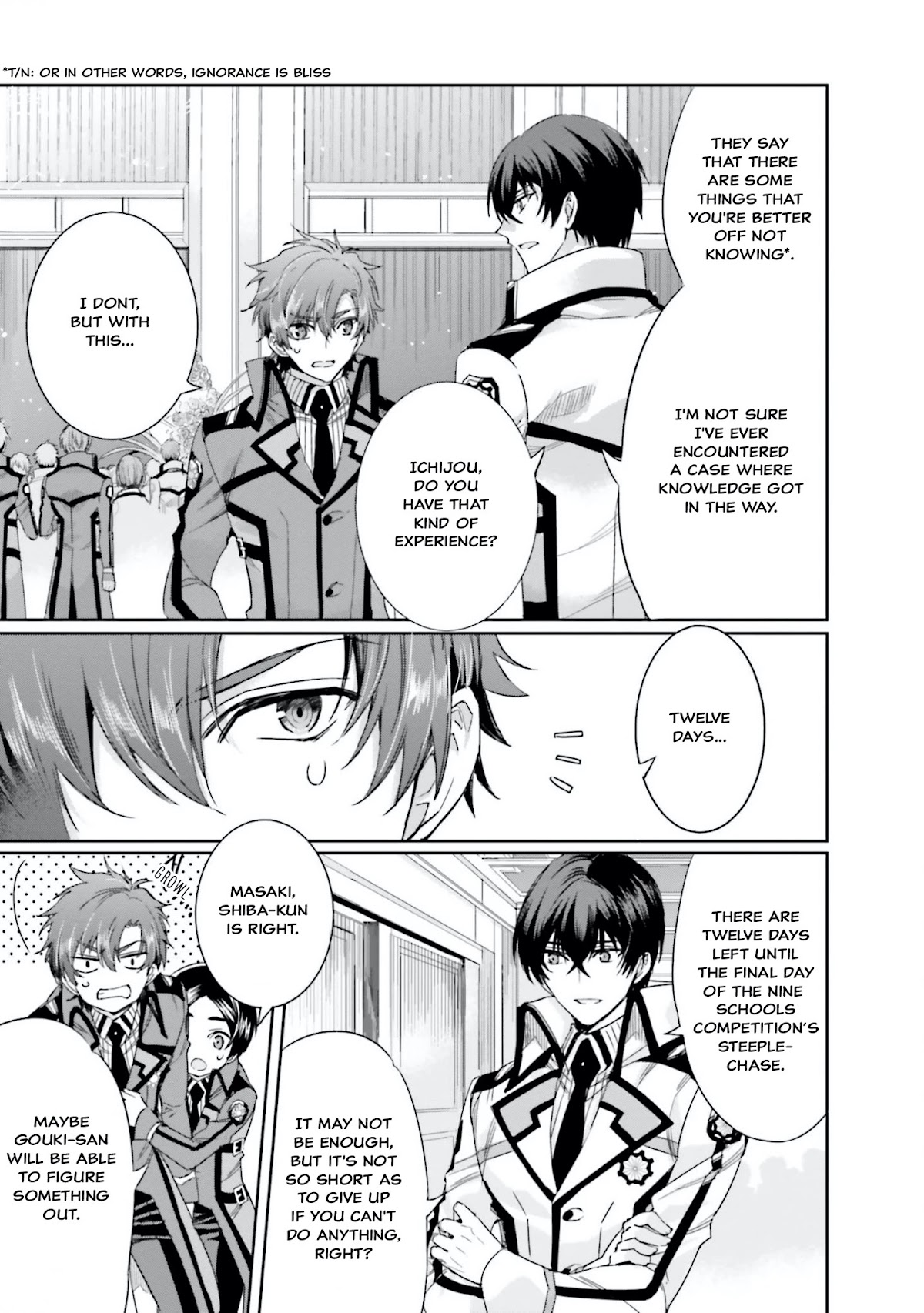 The Irregular at Magic High School: Steeplechase Arc Chapter 9 page 7 - Chapter 9: The Presentiment