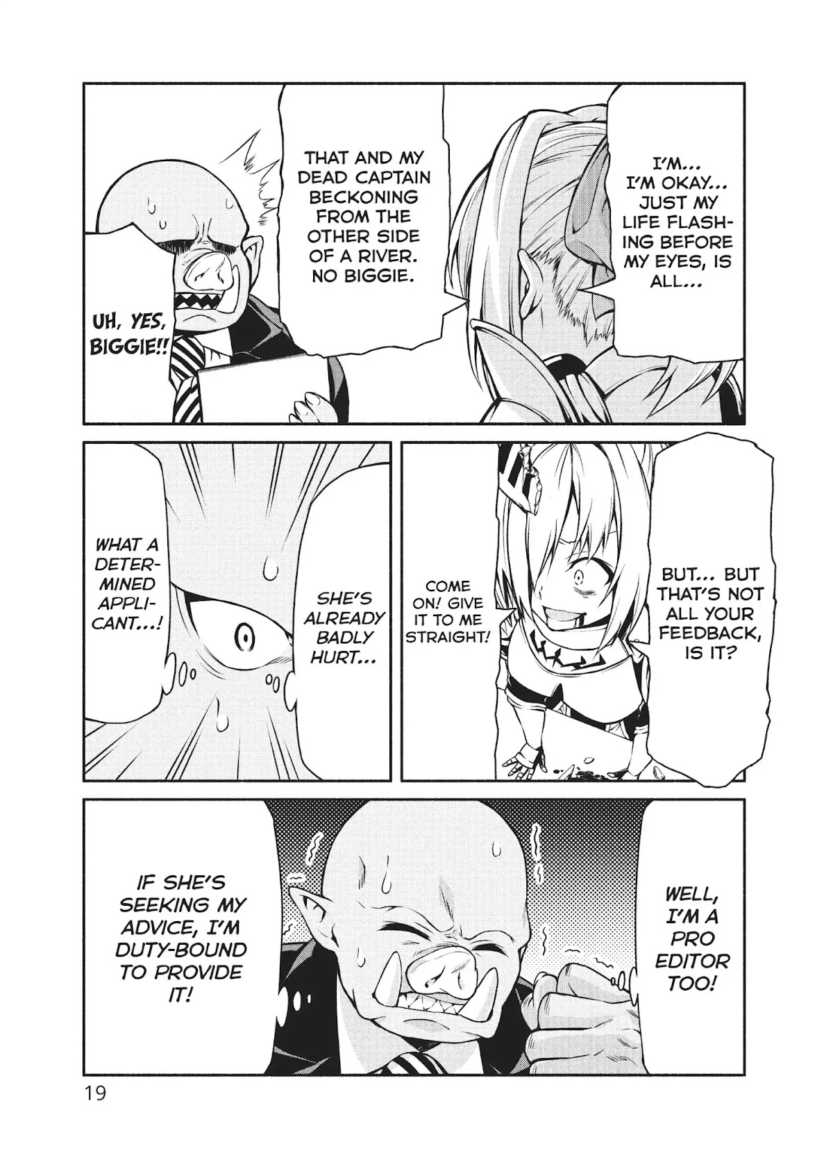 The Knight Cartoonist and Her Orc Editor Chapter 1 page 20 - Chapter 1: THE KNIGHT'S MANGA SUBMISSION!