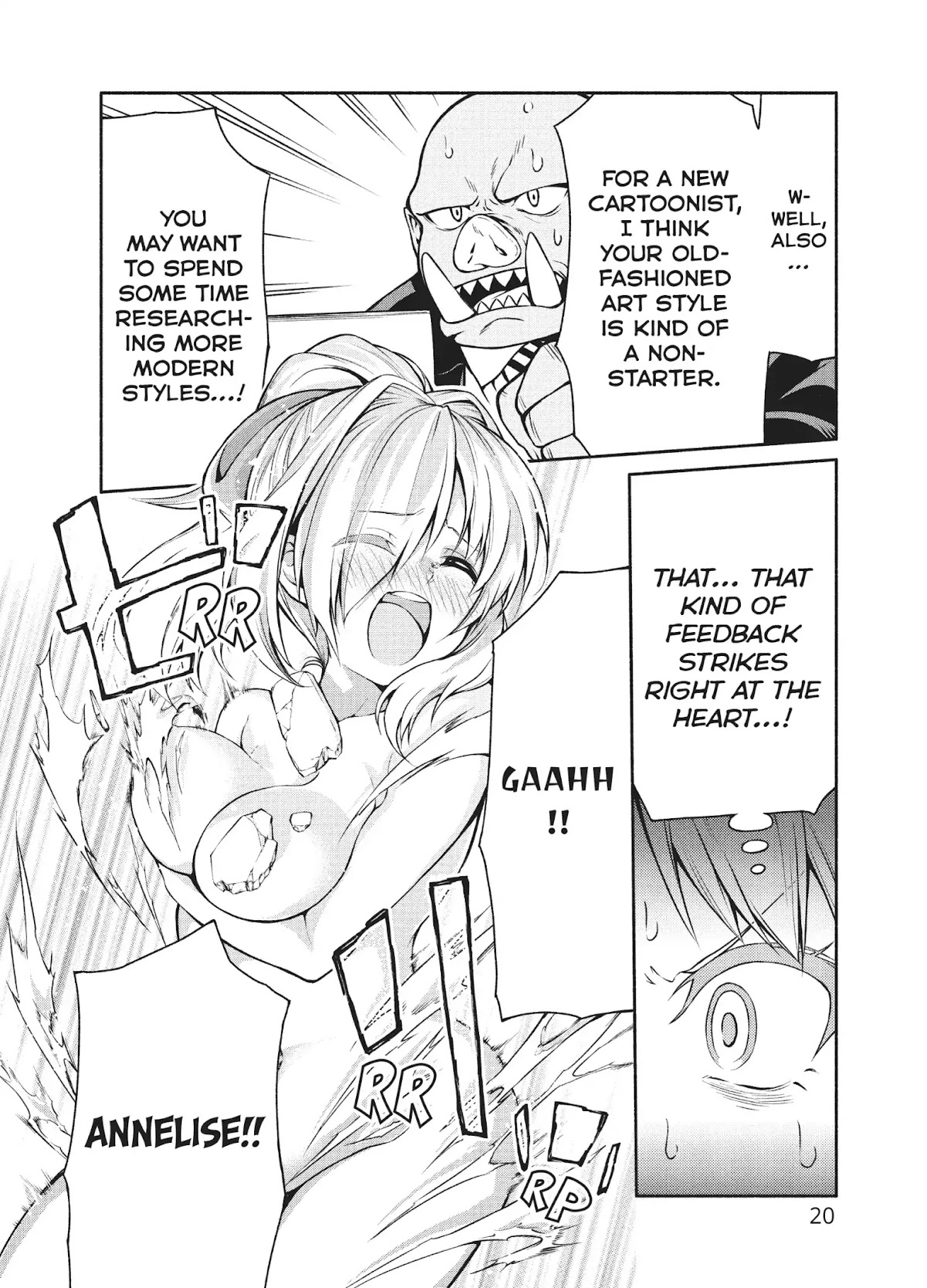 The Knight Cartoonist and Her Orc Editor Chapter 1 page 21 - Chapter 1: THE KNIGHT'S MANGA SUBMISSION!