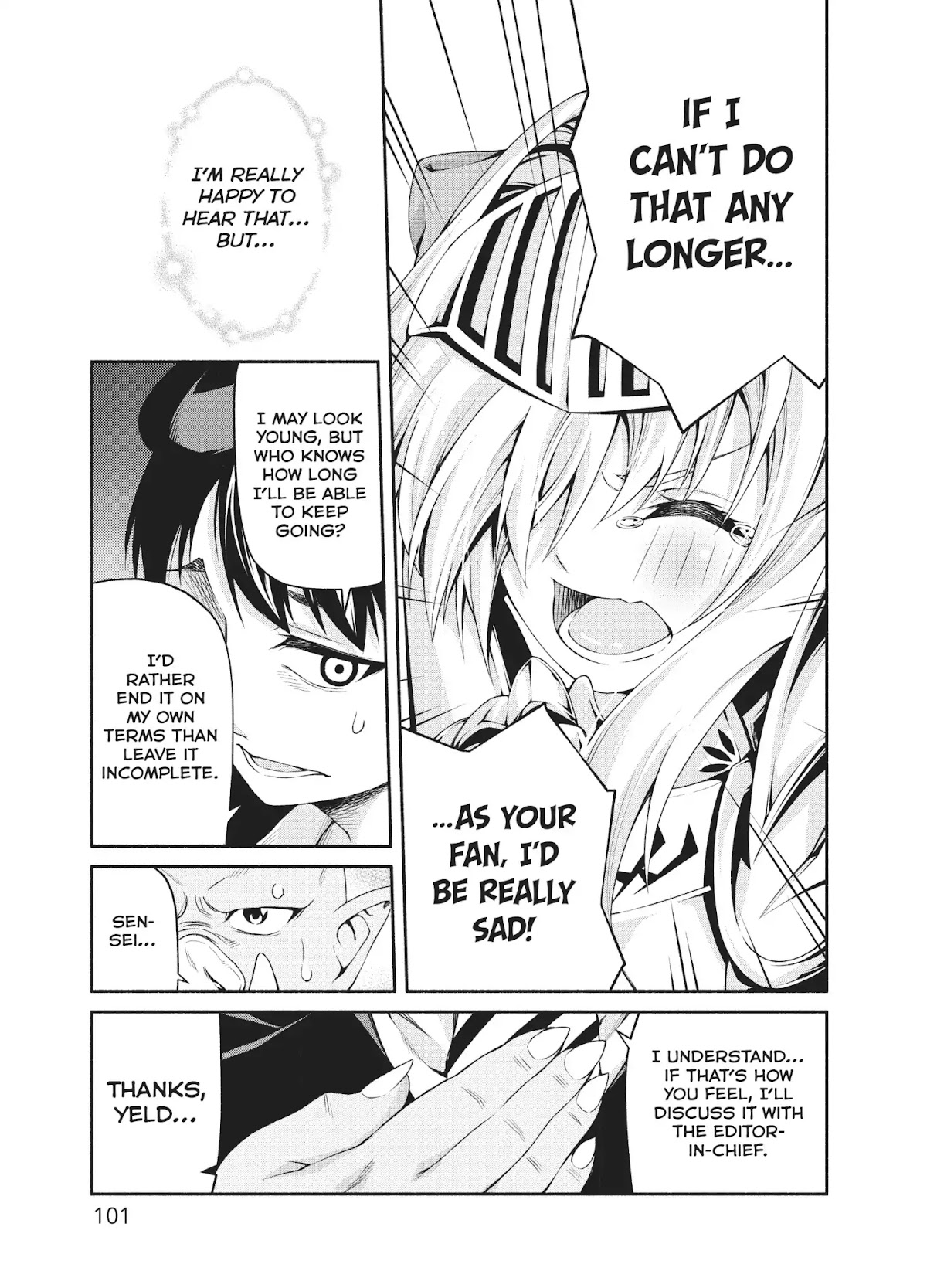 The Knight Cartoonist and Her Orc Editor Chapter 4 page 15 - Chapter 4: RIDDLE OF THE MANGA MASTER