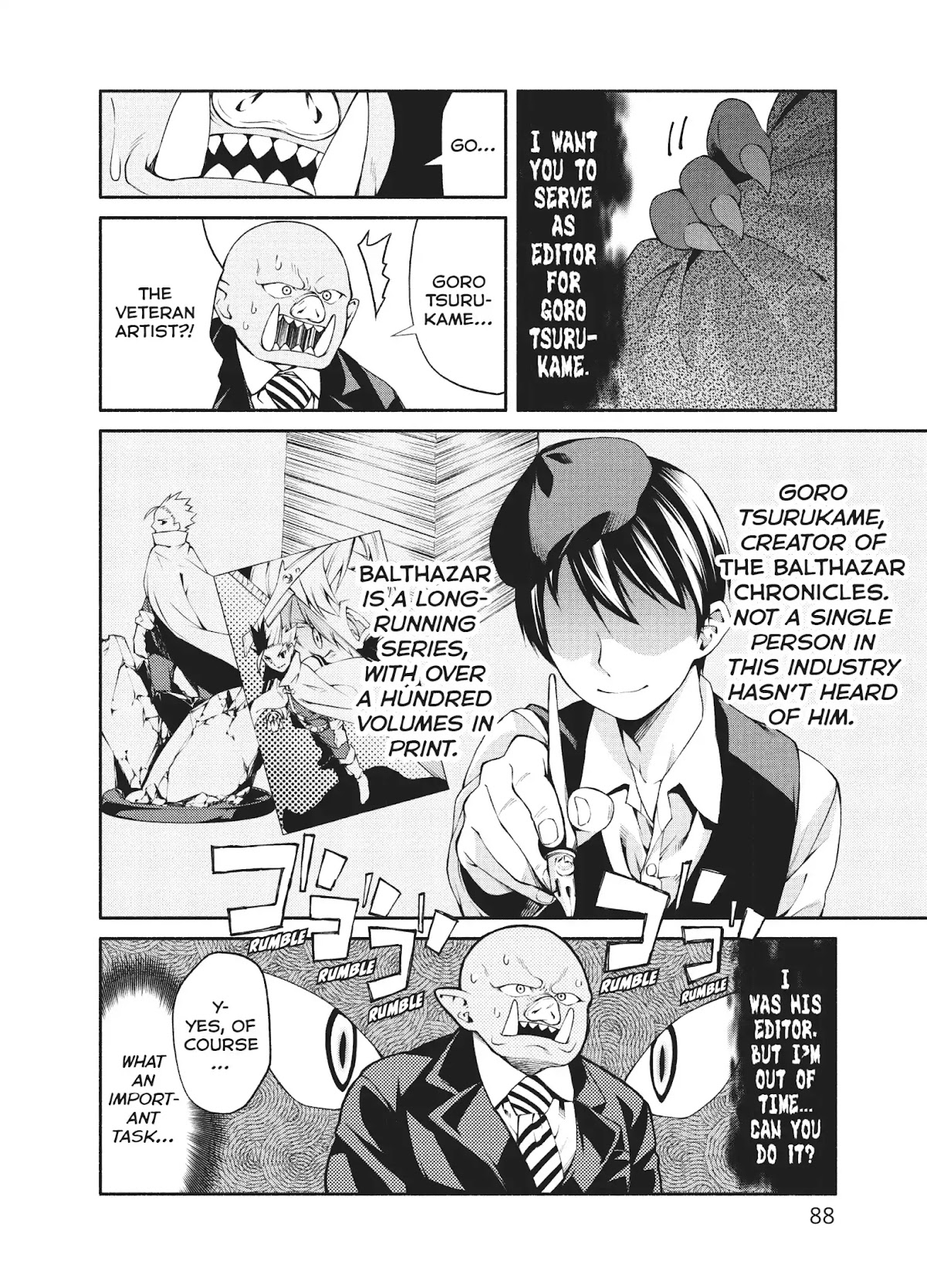 The Knight Cartoonist and Her Orc Editor Chapter 4 page 2 - Chapter 4: RIDDLE OF THE MANGA MASTER
