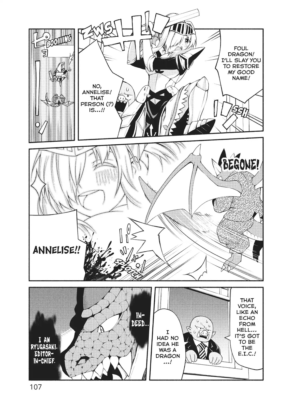 The Knight Cartoonist and Her Orc Editor Chapter 4 page 21 - Chapter 4: RIDDLE OF THE MANGA MASTER