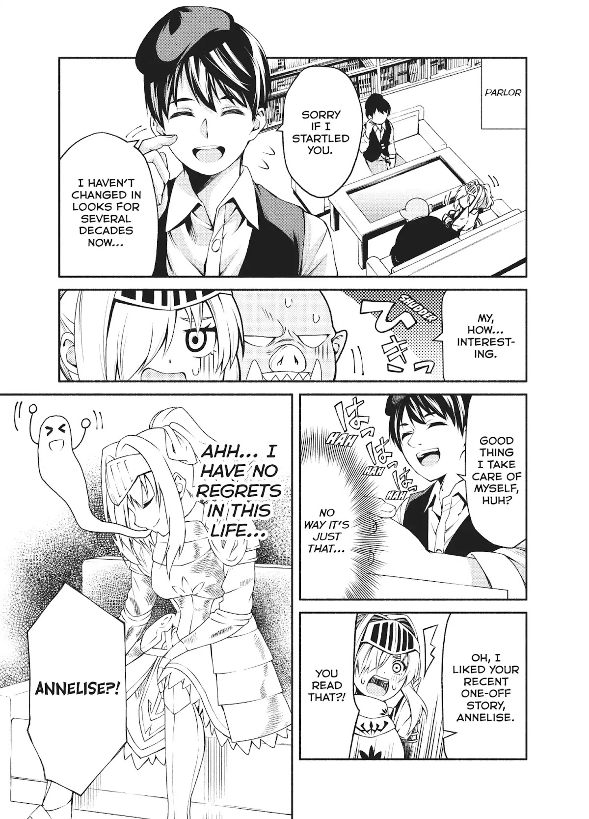 The Knight Cartoonist and Her Orc Editor Chapter 4 page 9 - Chapter 4: RIDDLE OF THE MANGA MASTER