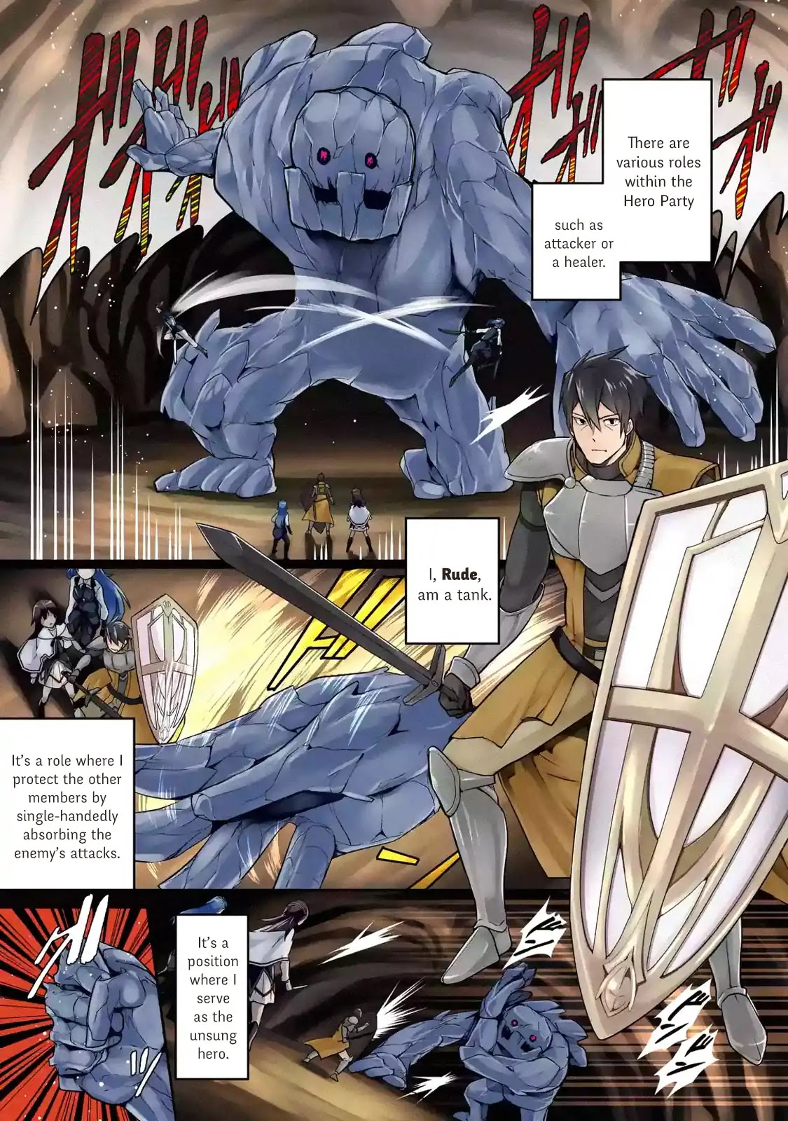 The Labyrinth Raids of the Ultimate Tank ~The Tank Possessing a Rare 9,999 Endurance Skill was Expelled from the Hero Party~ Chapter 1.1 page 1 - Chapter 1.1 - 1.7