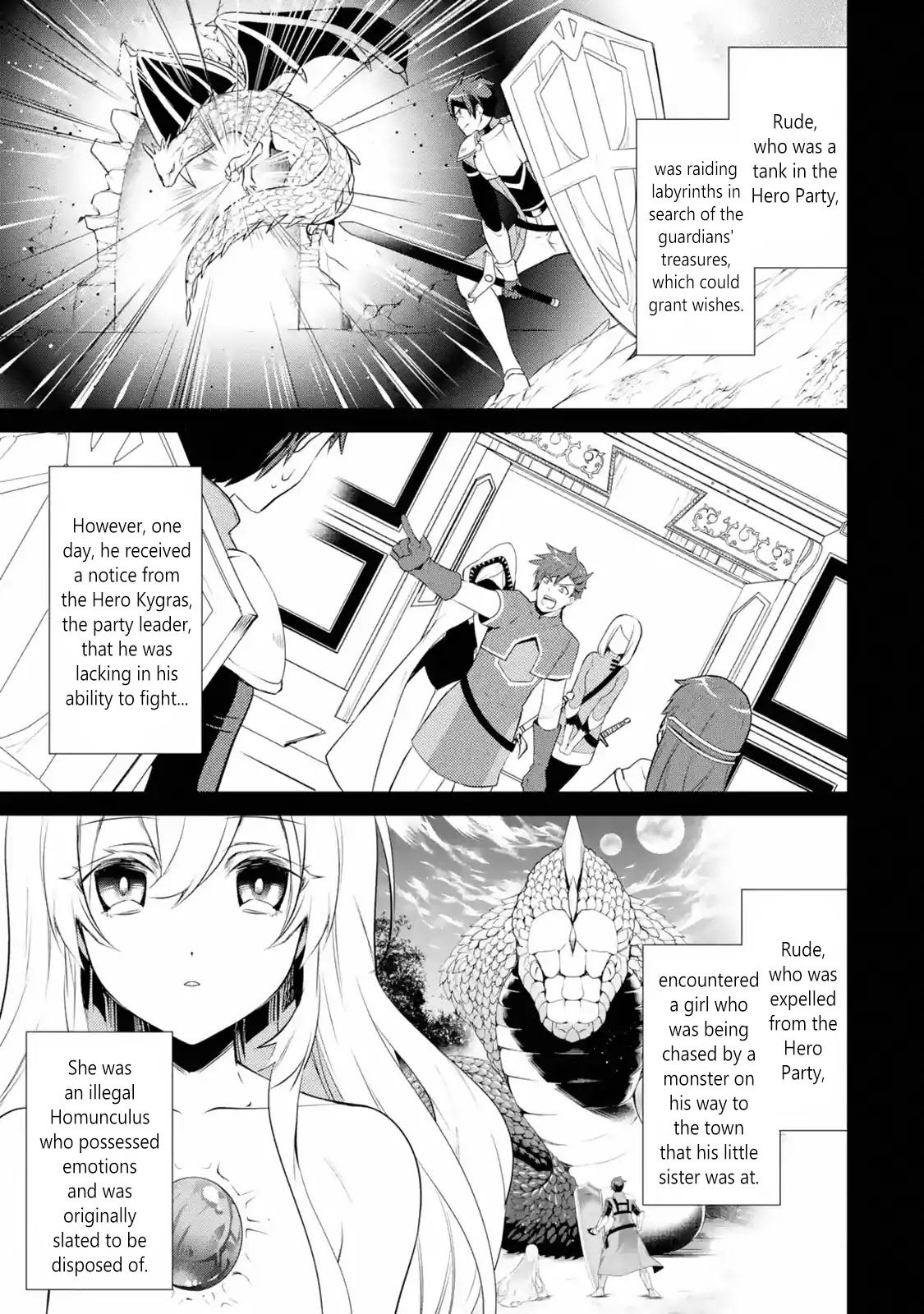 The Labyrinth Raids of the Ultimate Tank ~The Tank Possessing a Rare 9,999 Endurance Skill was Expelled from the Hero Party~ Chapter 2.1 page 1 - Chapter 2.1 - 2.4