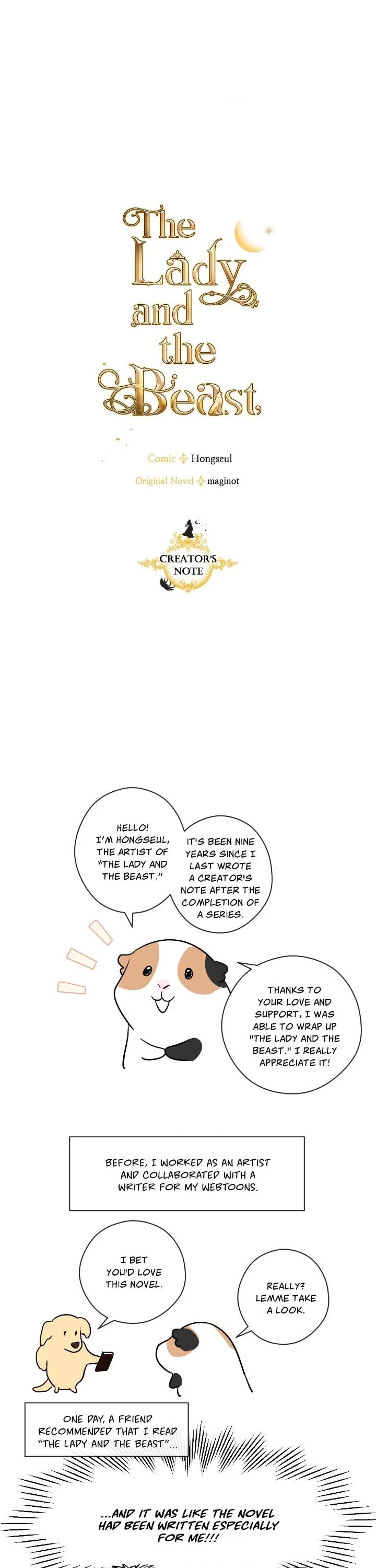 The Lady and the Beast Chapter 176.5 page 1 - Chapter 176.5: Creator's Note