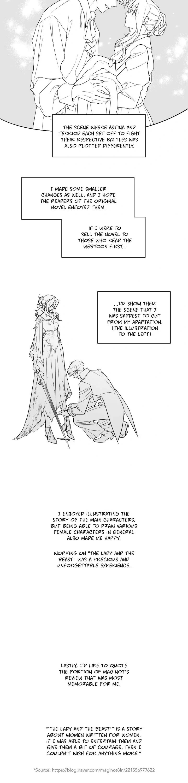 The Lady and the Beast Chapter 176.5 page 7 - Chapter 176.5: Creator's Note