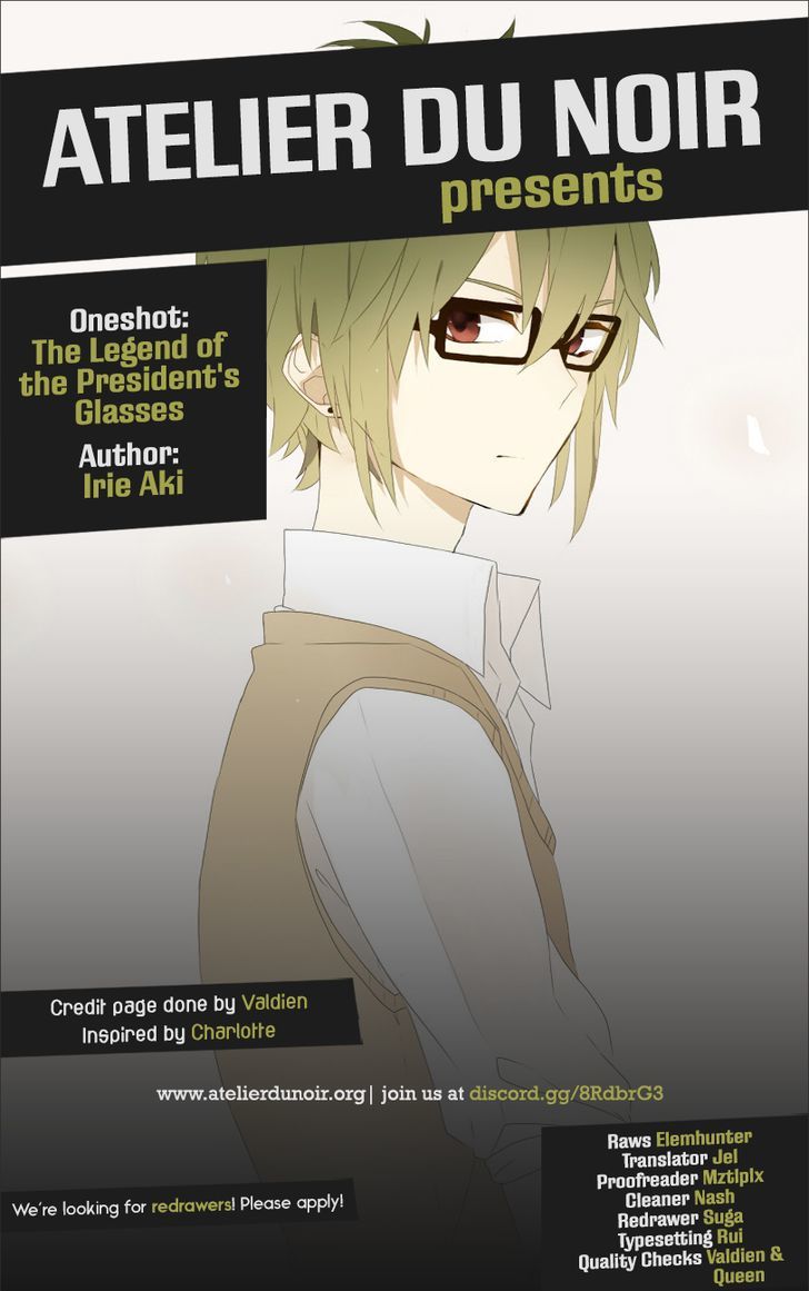 The Legend of the President's Glasses Chapter 1 page 1 - Chapter 1 : Oneshot