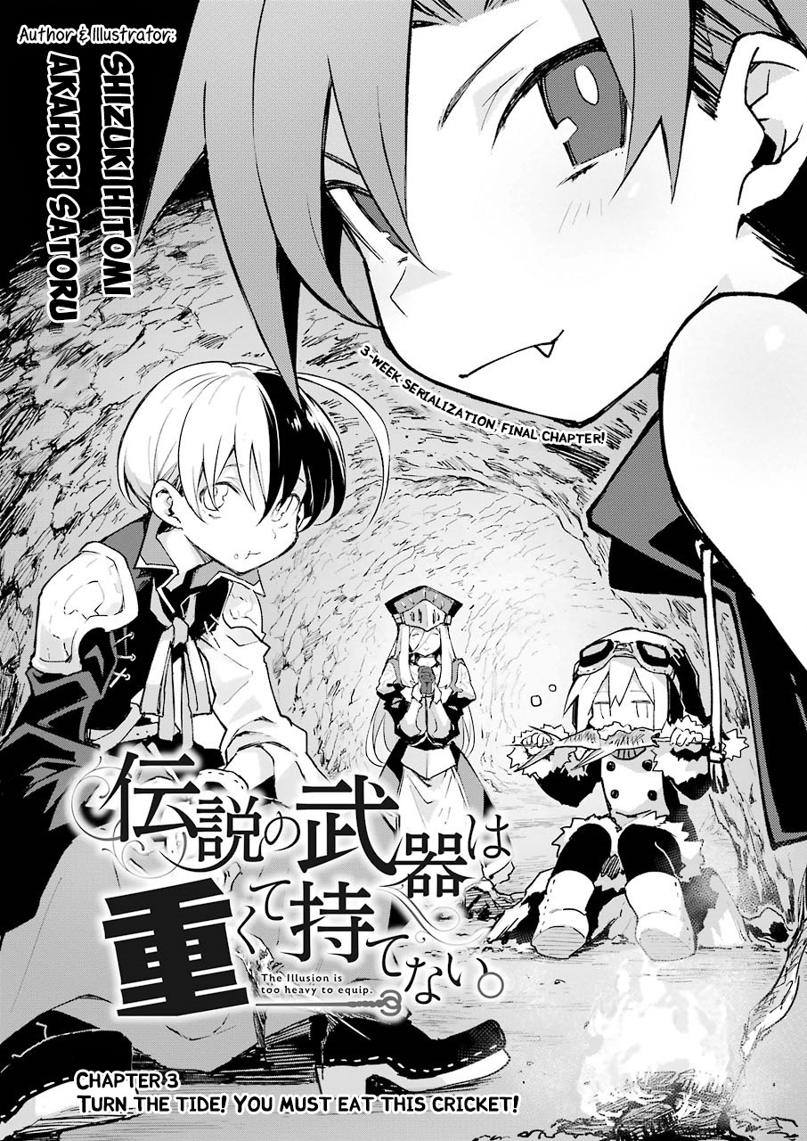 The Legendary Weapon Is Too Heavy To Equip Chapter 3 page 3 - Chapter 3: Turn the Tide! You Must Eat This Cricket!