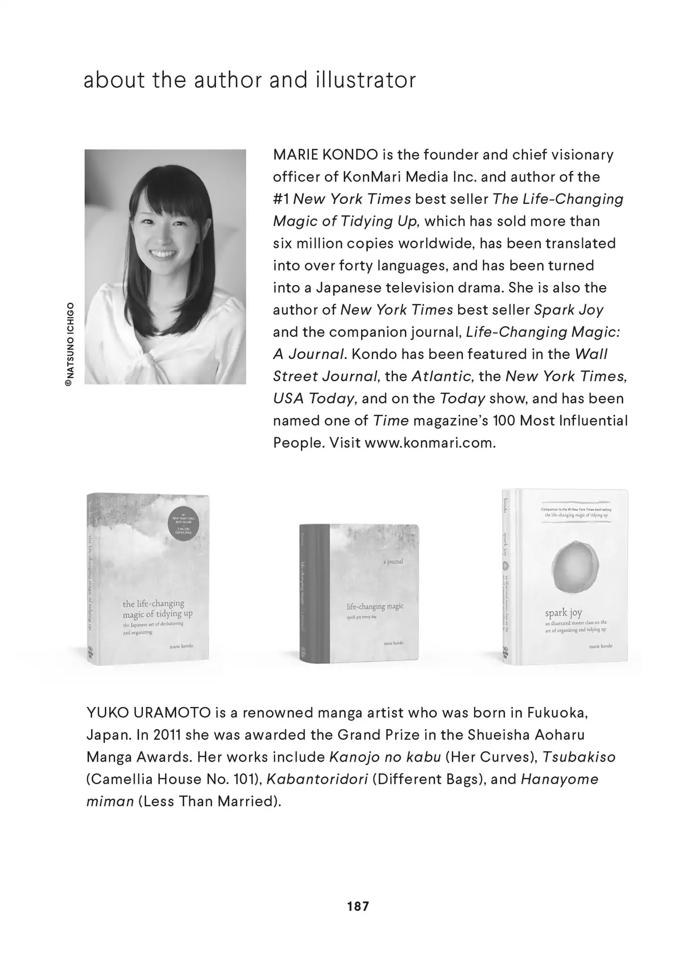 The Life-Changing Manga of Tidying Up: A Magical Story Chapter 10.6 page 1 - About the author and illustrator