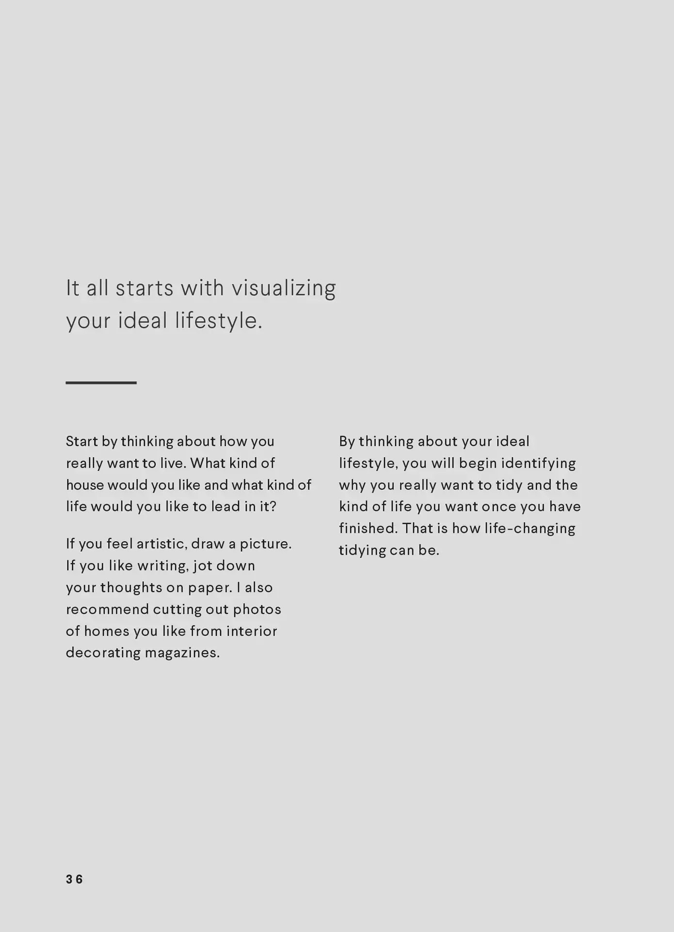 The Life-Changing Manga of Tidying Up: A Magical Story Chapter 2 page 18 - Chapter 2: Visualize your ideal lifestyle