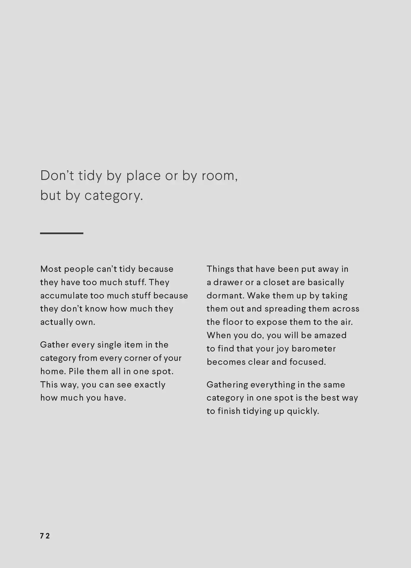 The Life-Changing Manga of Tidying Up: A Magical Story Chapter 4 page 18 - Chapter 4: Tidy by Category