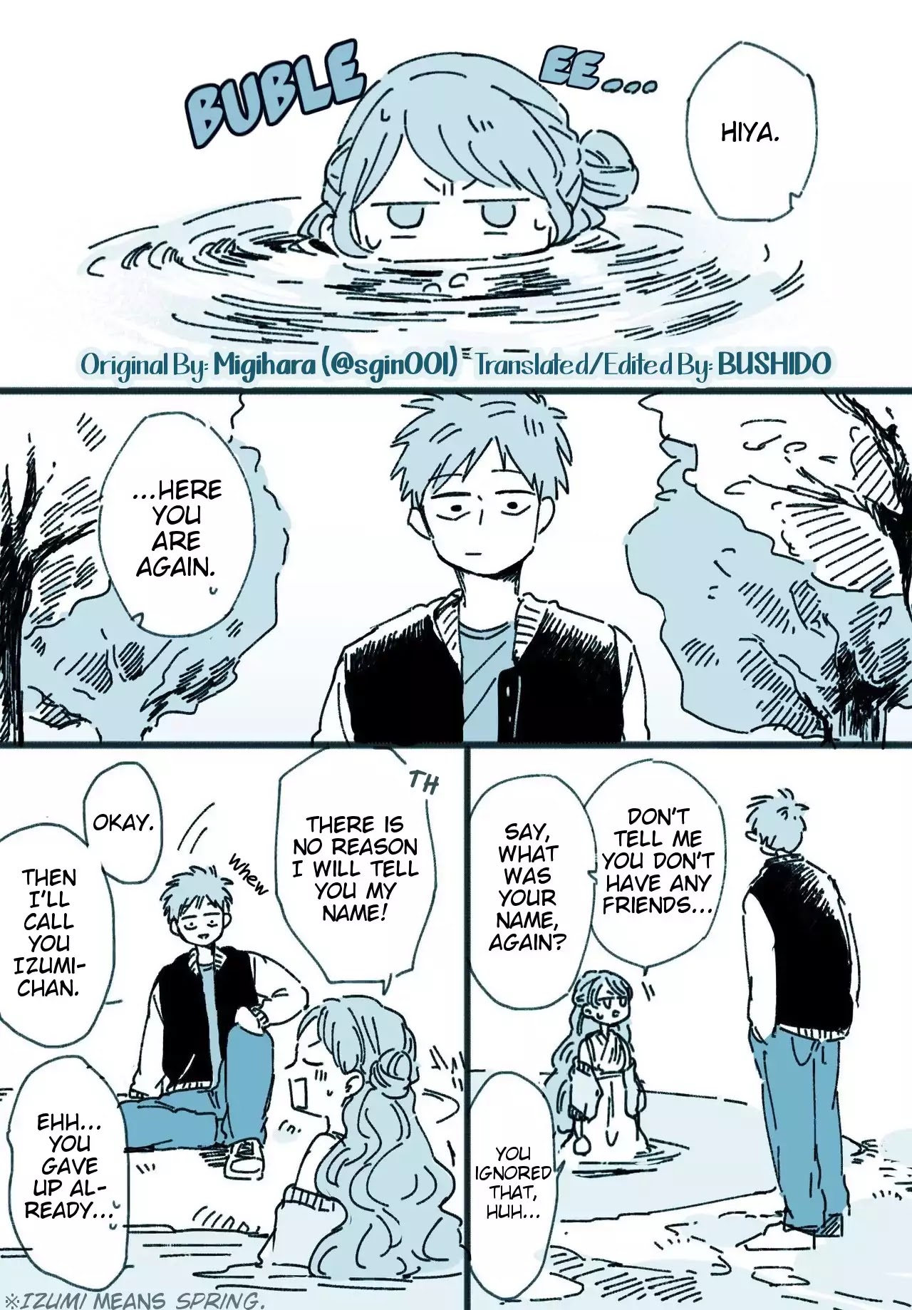 The Lonely Spring Fairy Chapter 1.2 page 1 - Vol.1 Chapter 2: The Lonely Spirit of the Spring (Part 3)