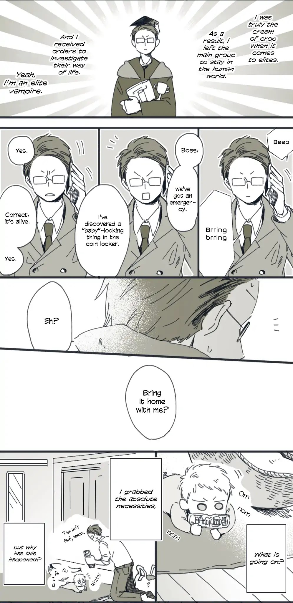 The Lonely Spring Fairy Chapter 3.3 page 2 - Vol.3 Chapter 3: The Elite Vampire and The Coin Locker Baby