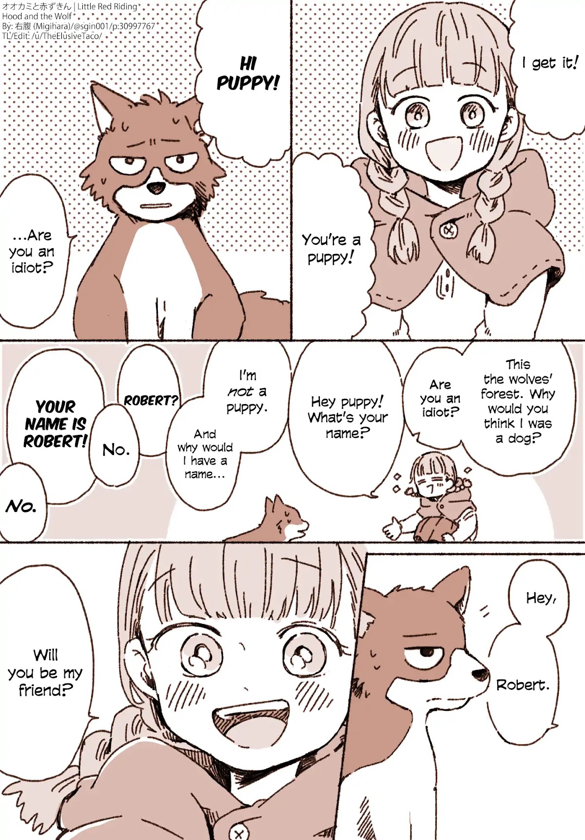 The Lonely Spring Fairy Chapter 3.5 page 1 - Vol.3 Chapter 5: Little Red Riding Hood and the Wolf