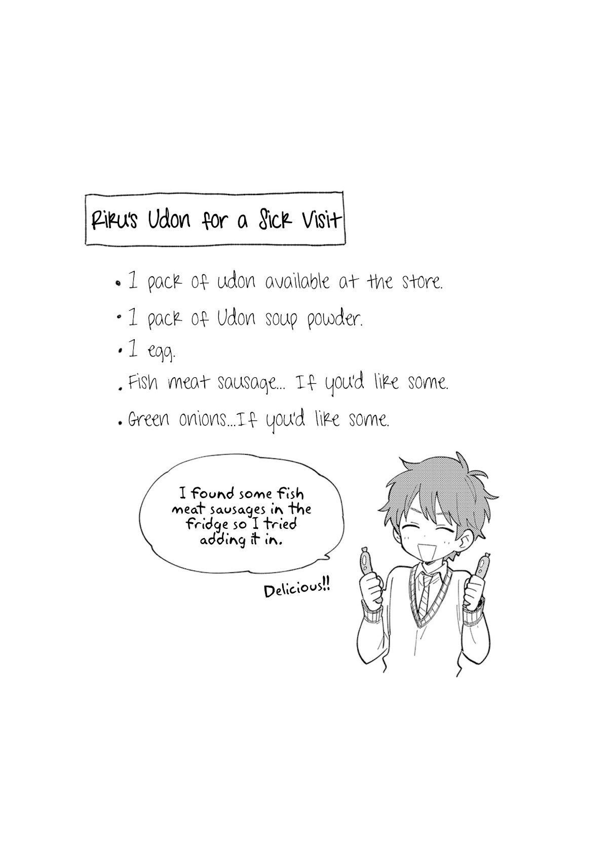 The Male High School Students Are Hungry Again Today Chapter 6 page 12 - Chapter 6: Riku's Udon for a Sick Visit