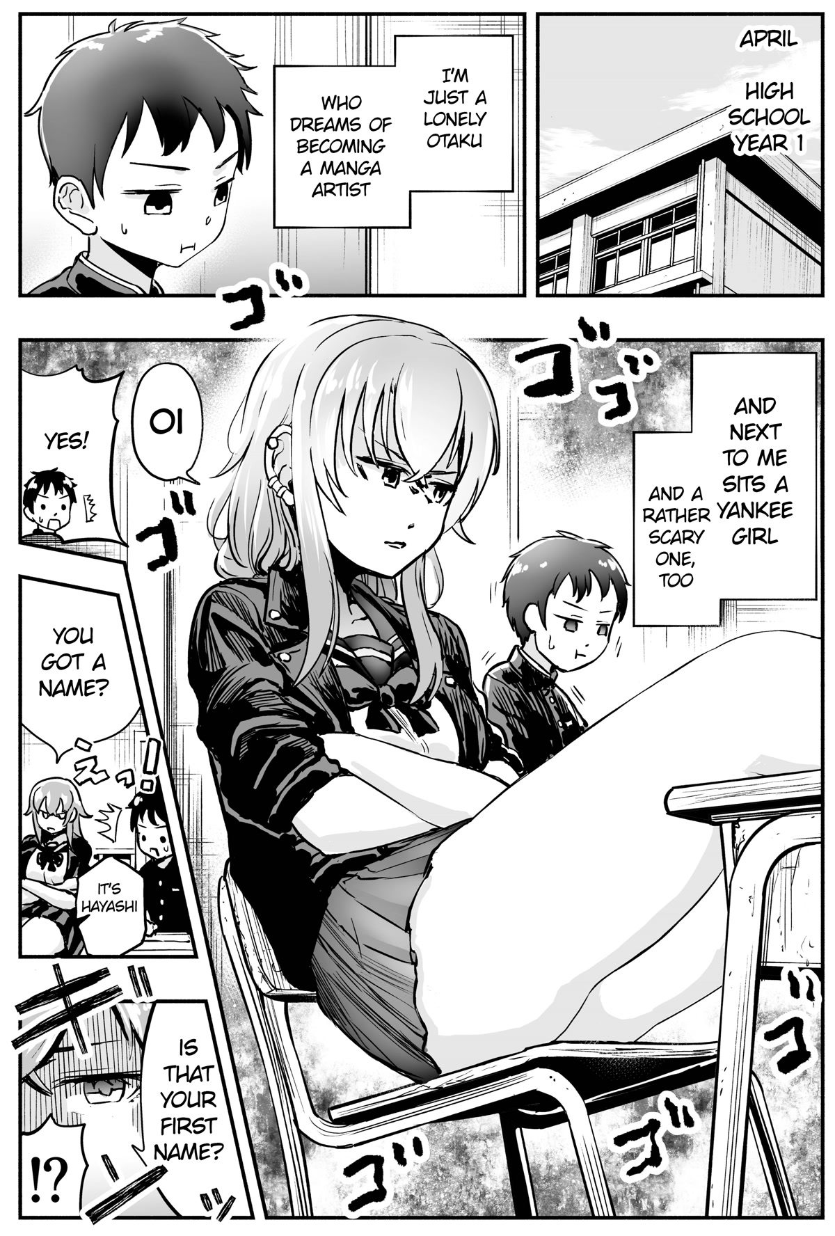 The Many Weaknesses of Ayaka the Yankee JK Chapter 2 page 1 - Chapter 2