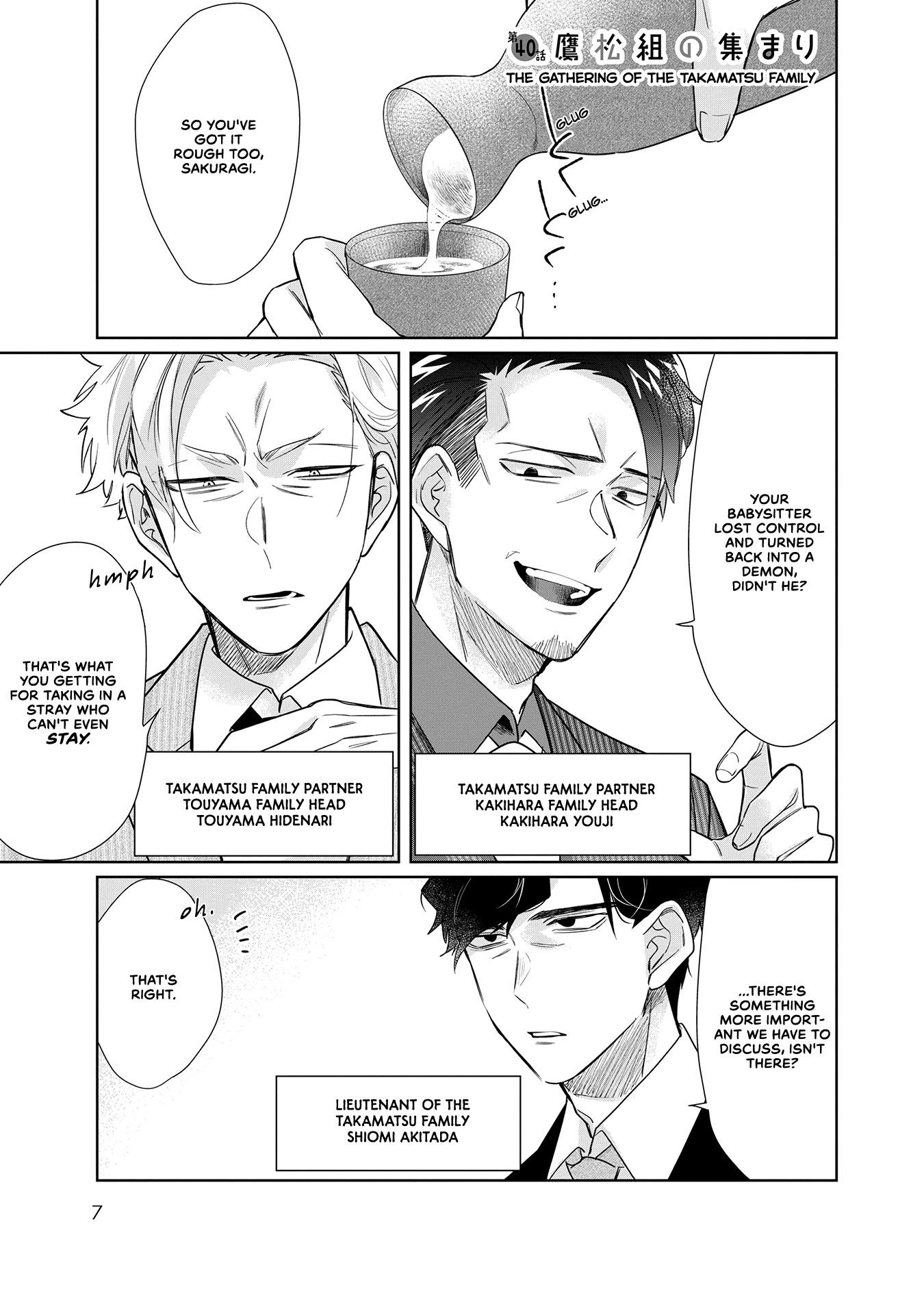 The Mob Boss’s Daughter and Her Caretaker Chapter 40 page 7 - Chapter 40: The Gathering of the Takamatsu Family