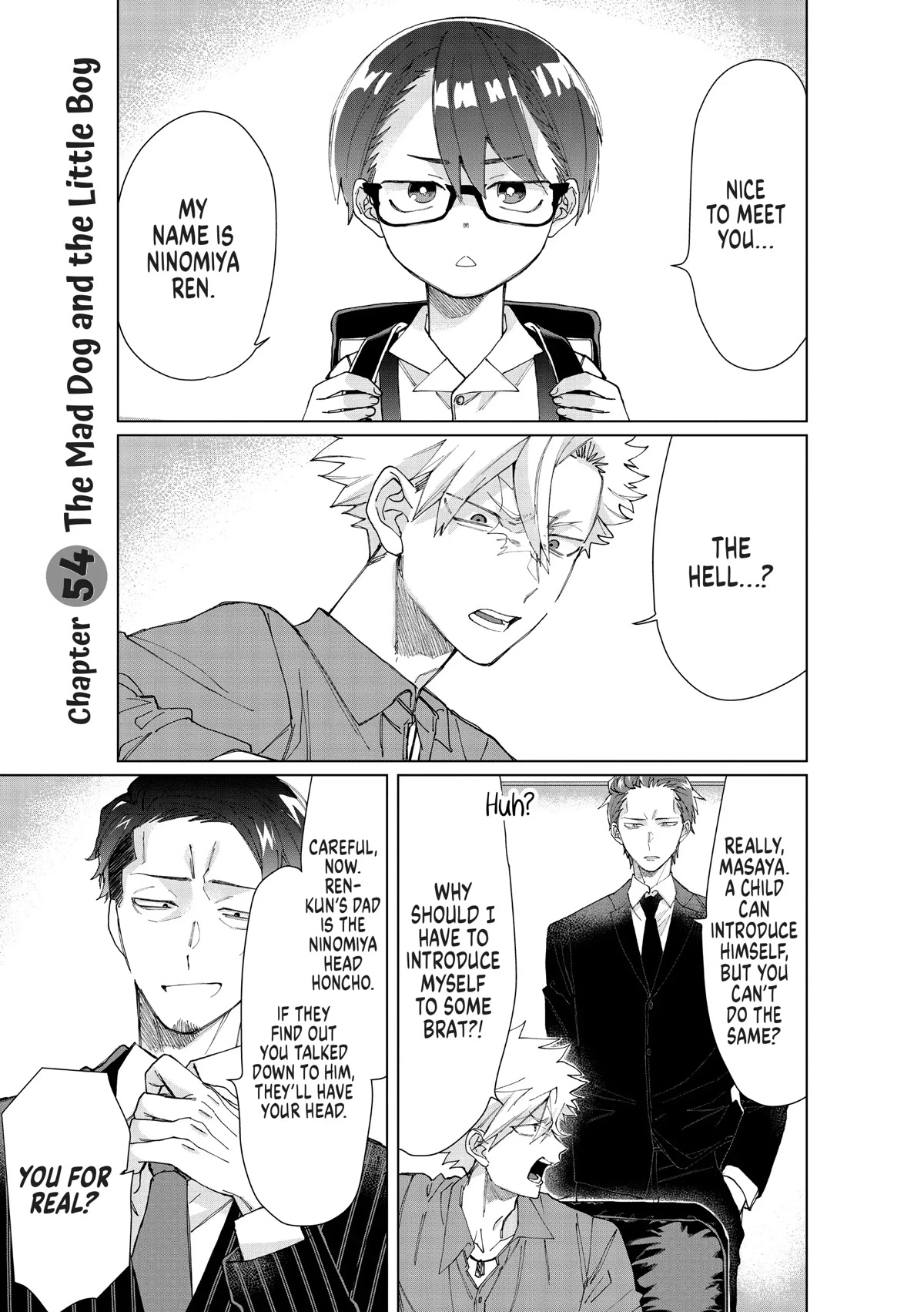 The Mob Boss’s Daughter and Her Caretaker Chapter 54 page 1 - Chapter 54: The Mad Dog and the Little Boy