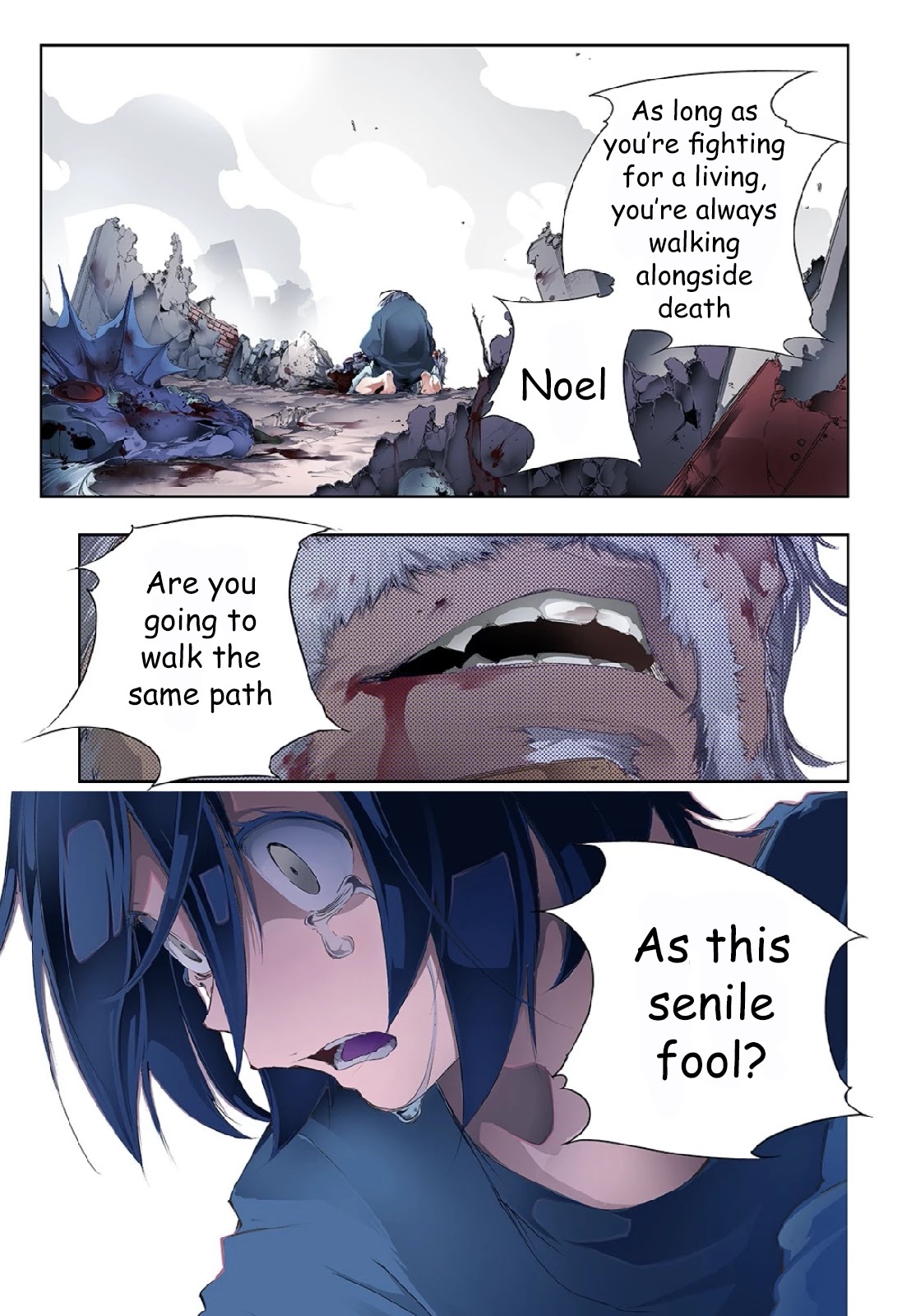 The Most Notorious "Talker" Runs the World's Greatest Clan Chapter 1 page 1 - Chapter 1: The Esteemed Grandfather and the Reason the Weakest Aims to be the Strongest