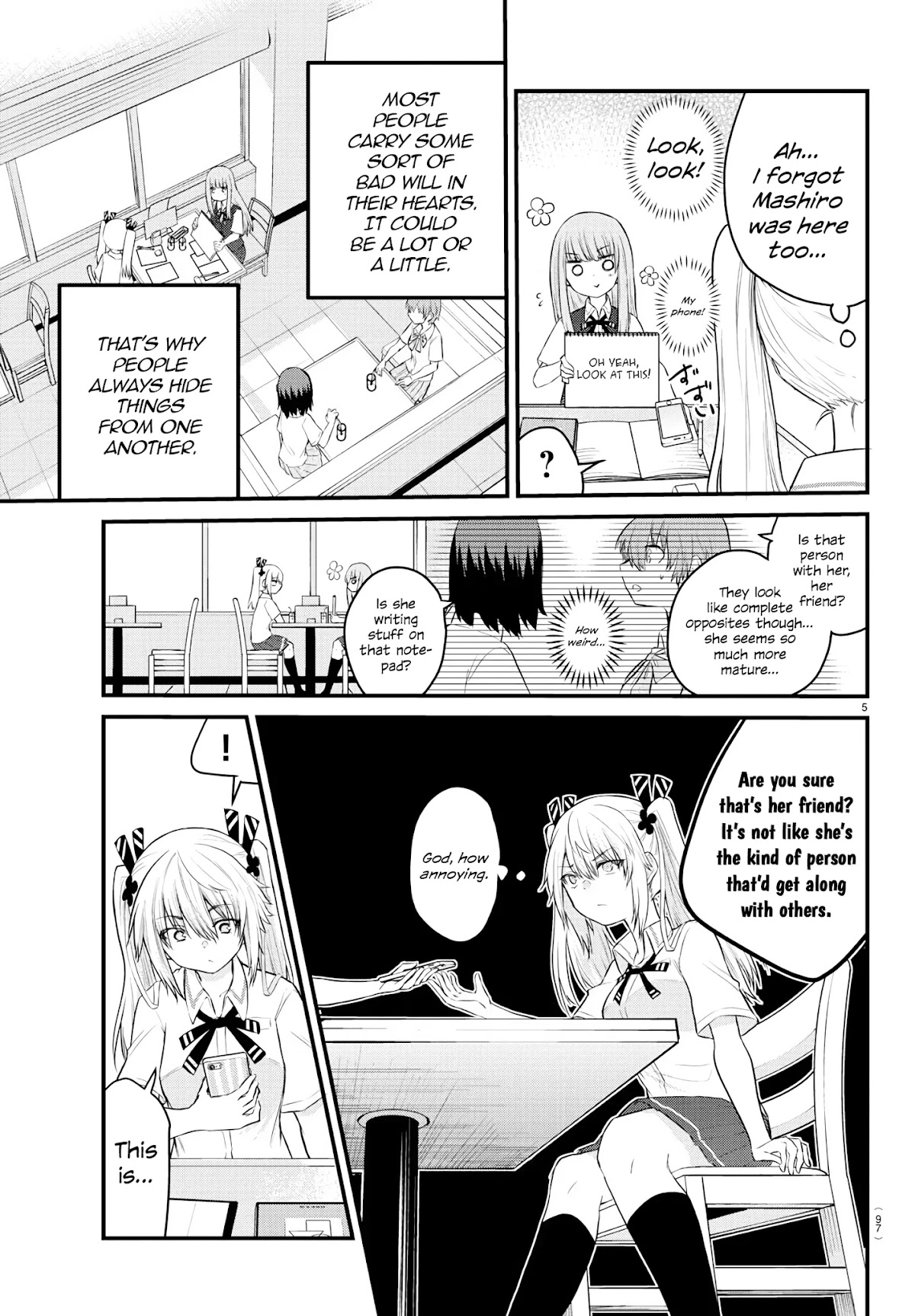 The Mute Girl and Her New Friend (Serialization) Chapter 16 page 5 - Chapter 16: Mashiro and the Family Restaurant
